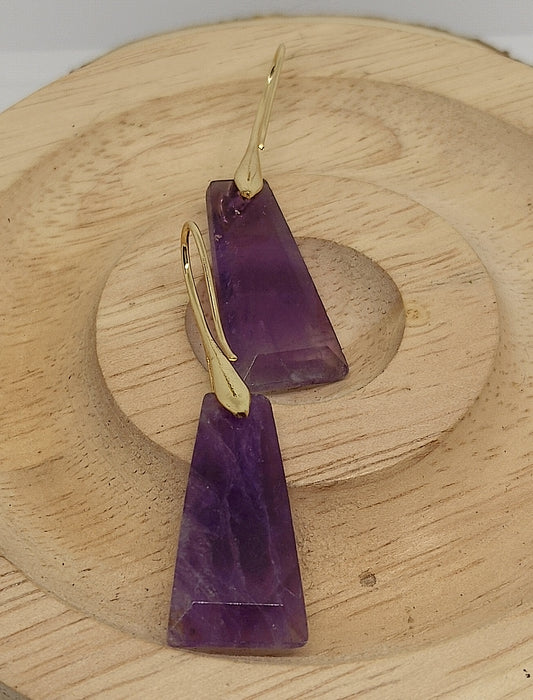 Boucles d'oreilles en améthyste