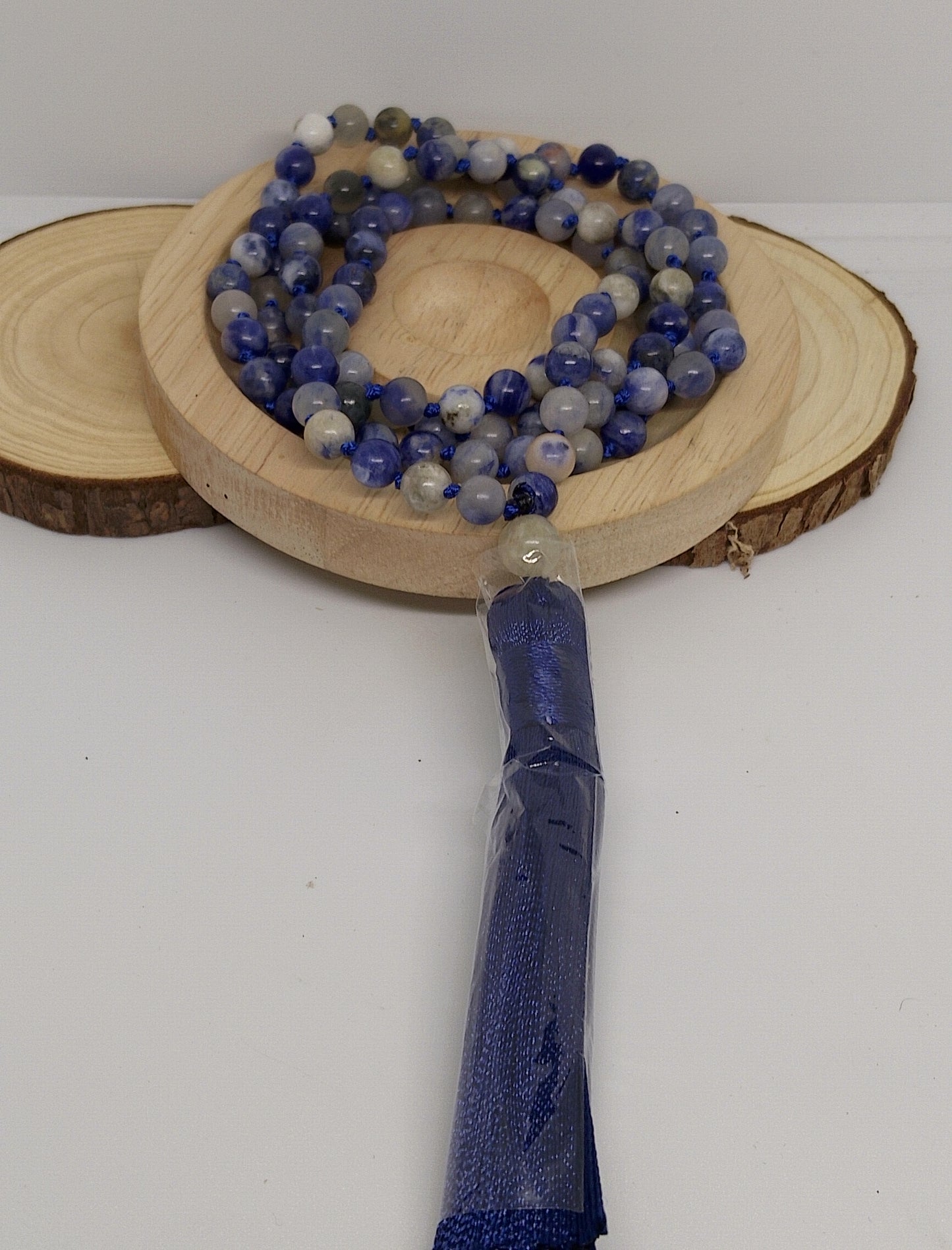 Collier Mala en sodalite 6mm