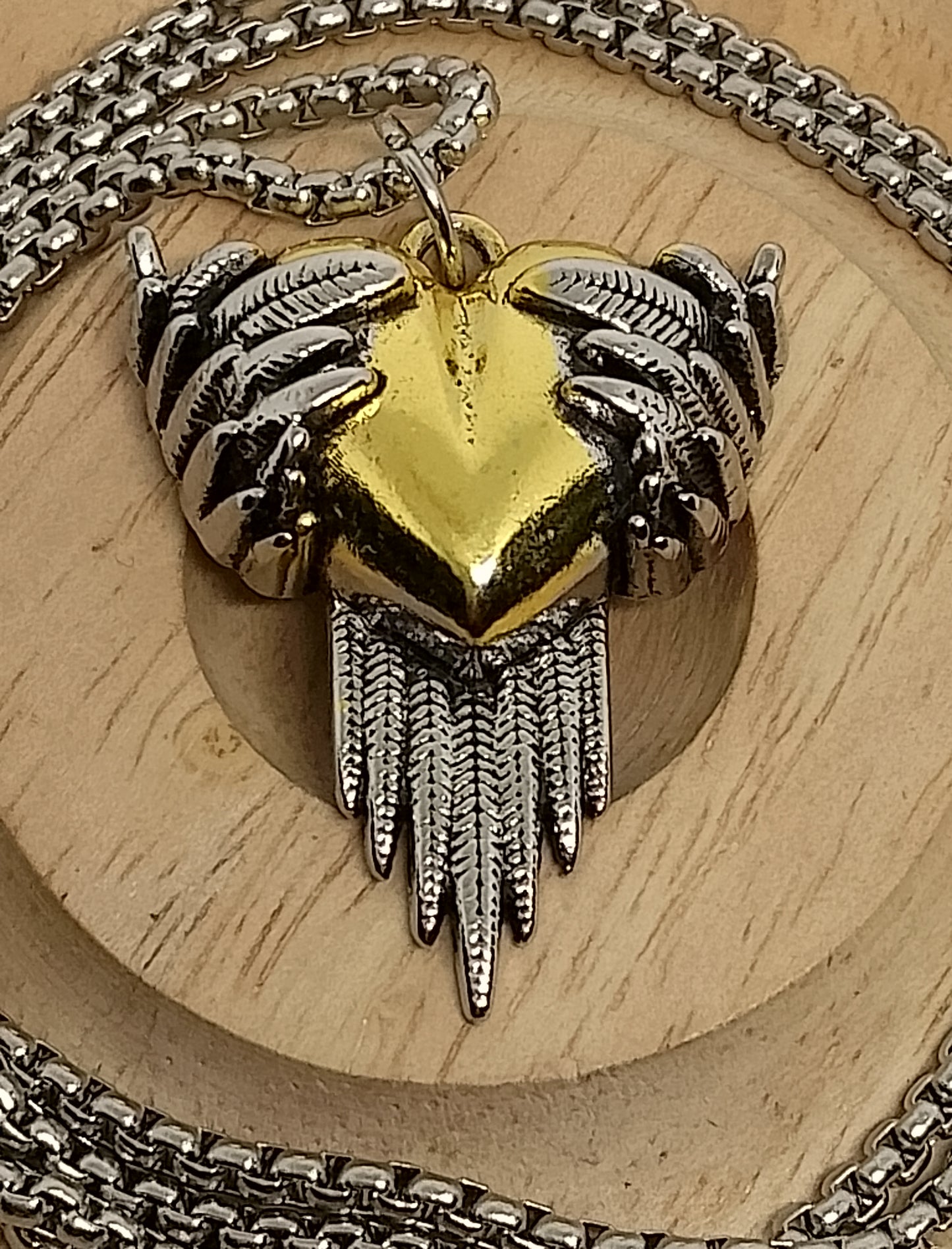 collier coeur ailé