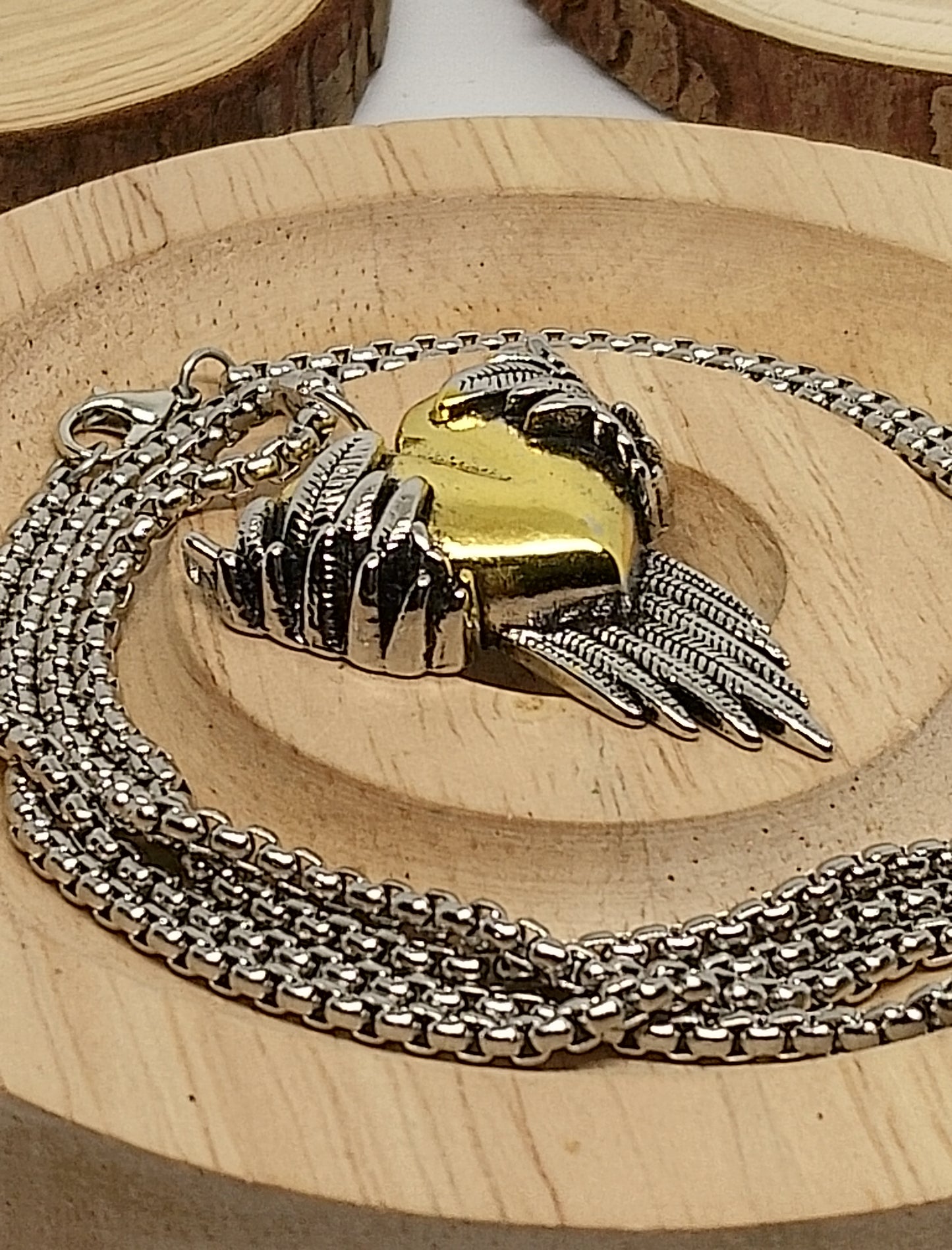 collier coeur ailé