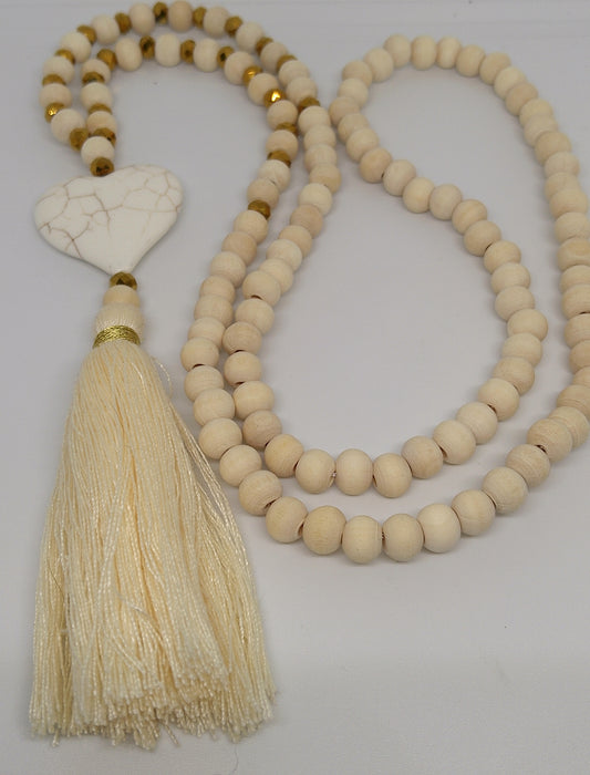 Collier Mala en bois de santal 8mm