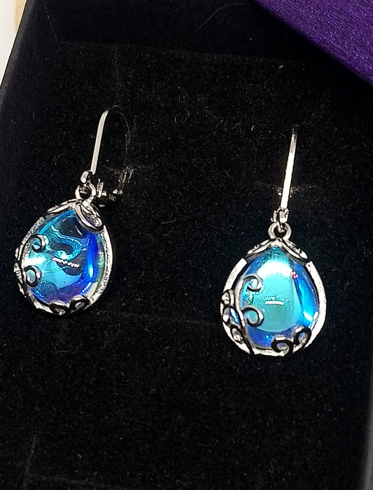 Boucles d'oreilles en argent sterling 925 et pierre de lune