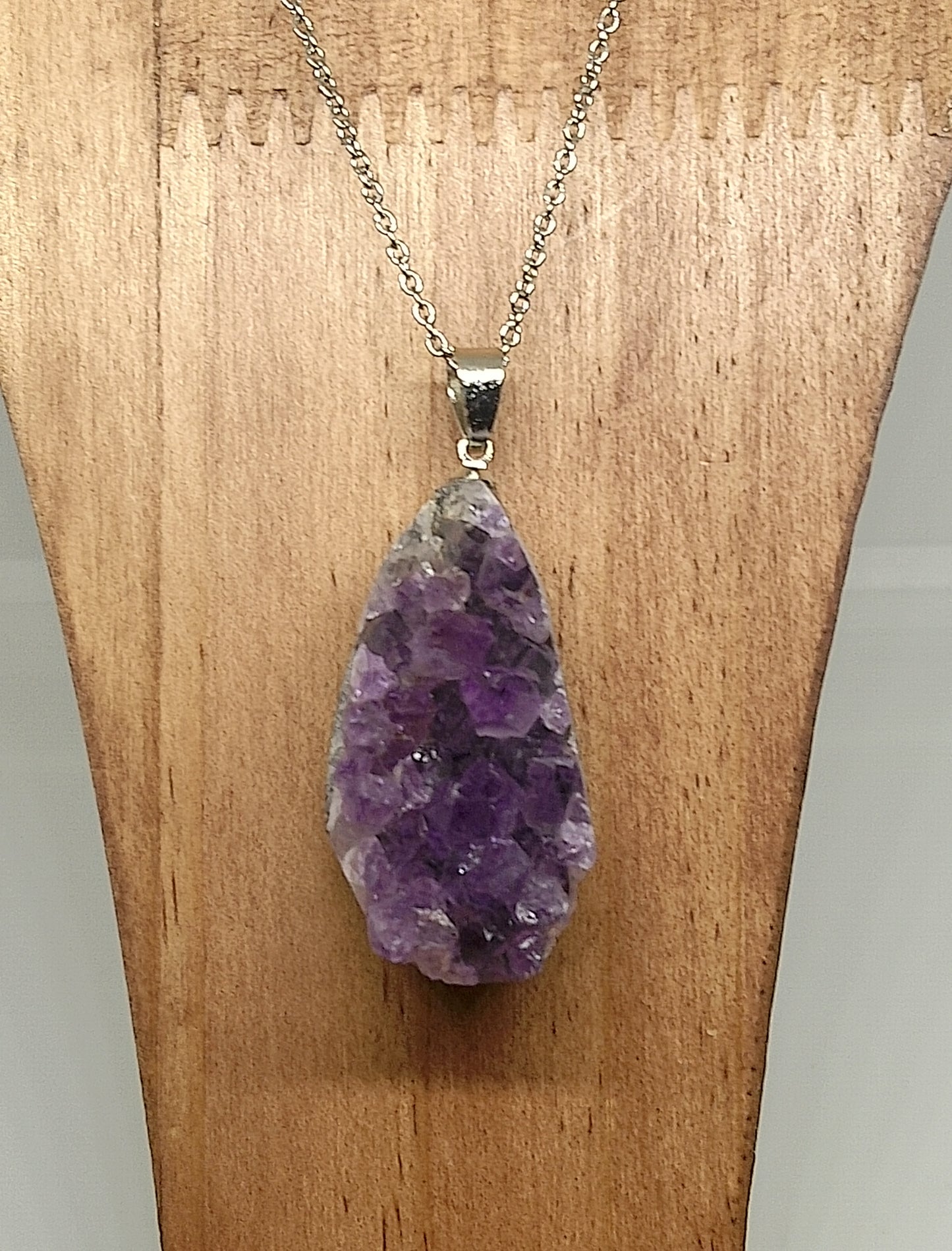 Collier géode d'améthyste