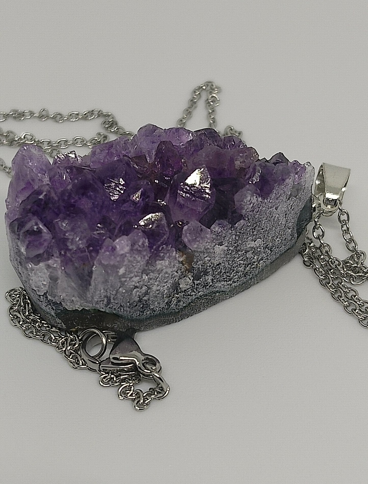 Collier géode d'améthyste