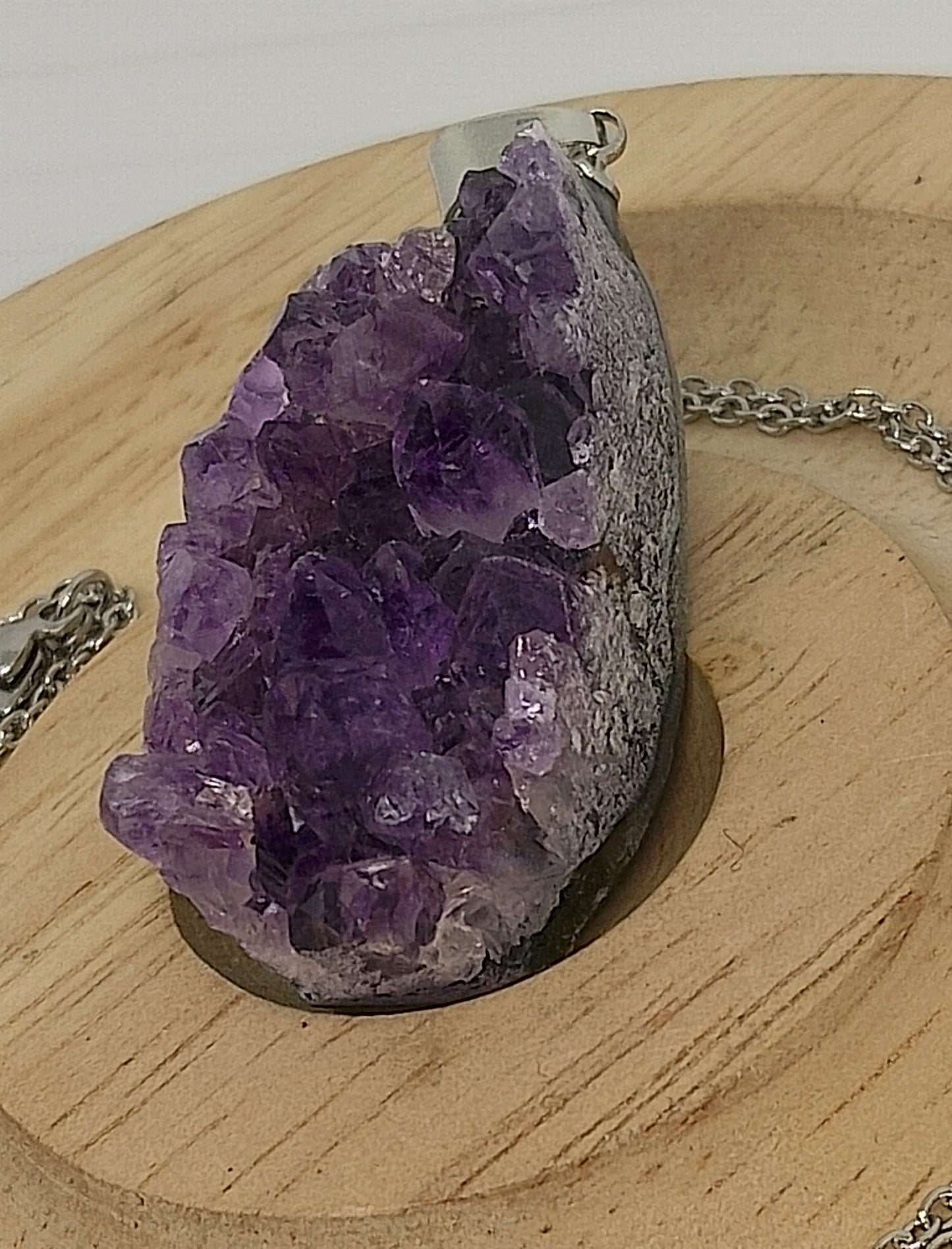 Collier géode d'améthyste