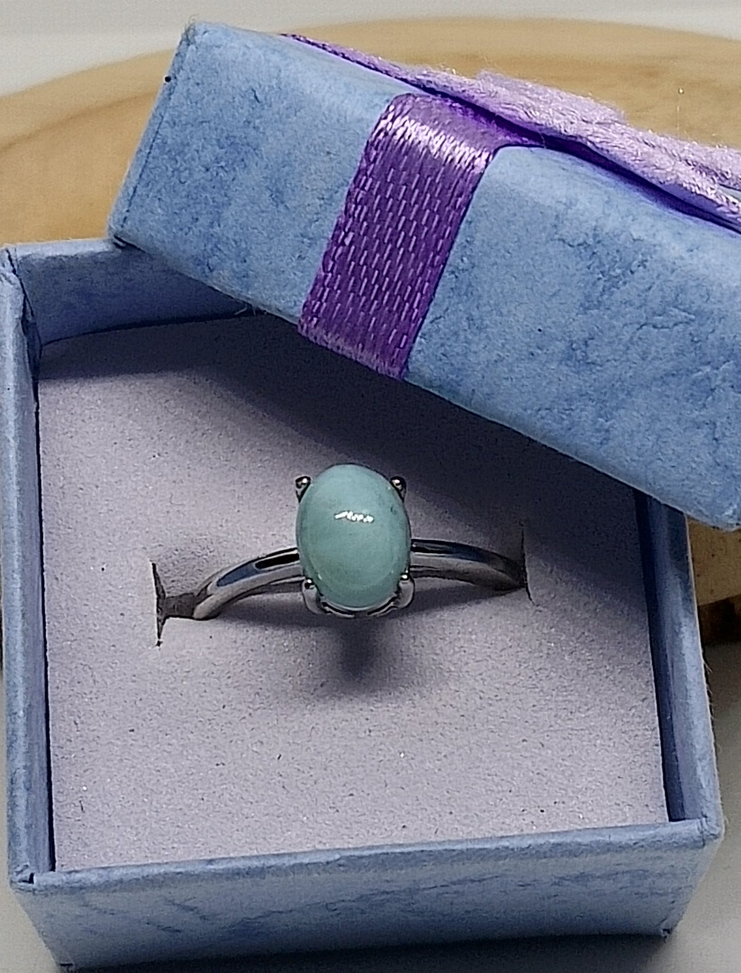 Bague en pierre de larimar
