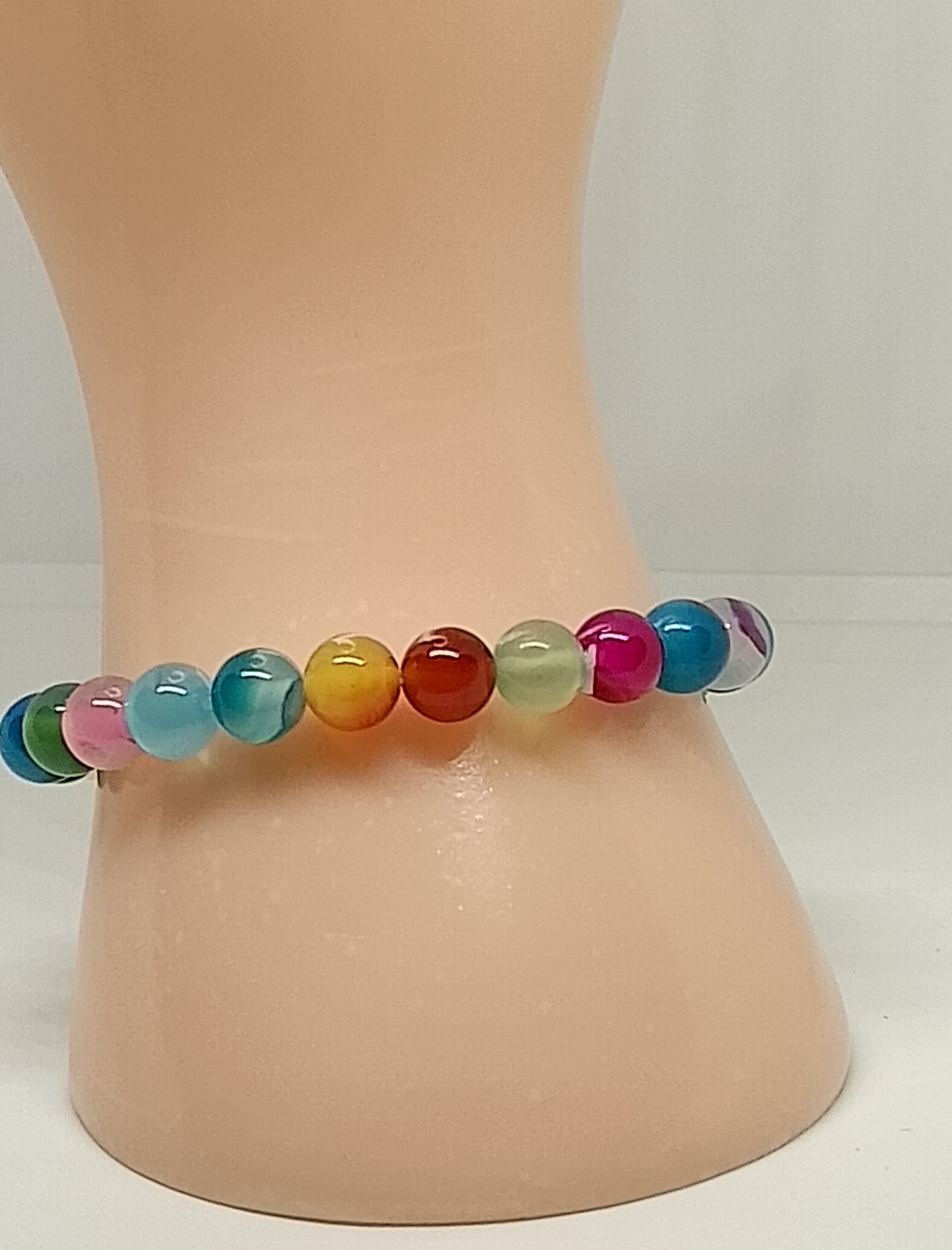 Bracelet en agate multicolore