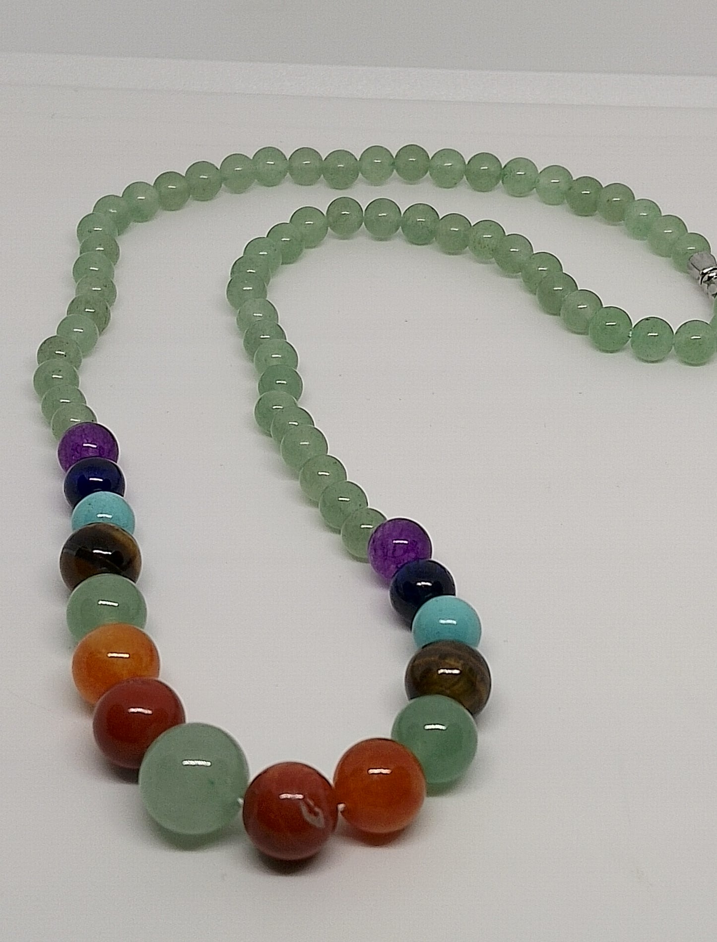 Collier 7 chakras en aventurine