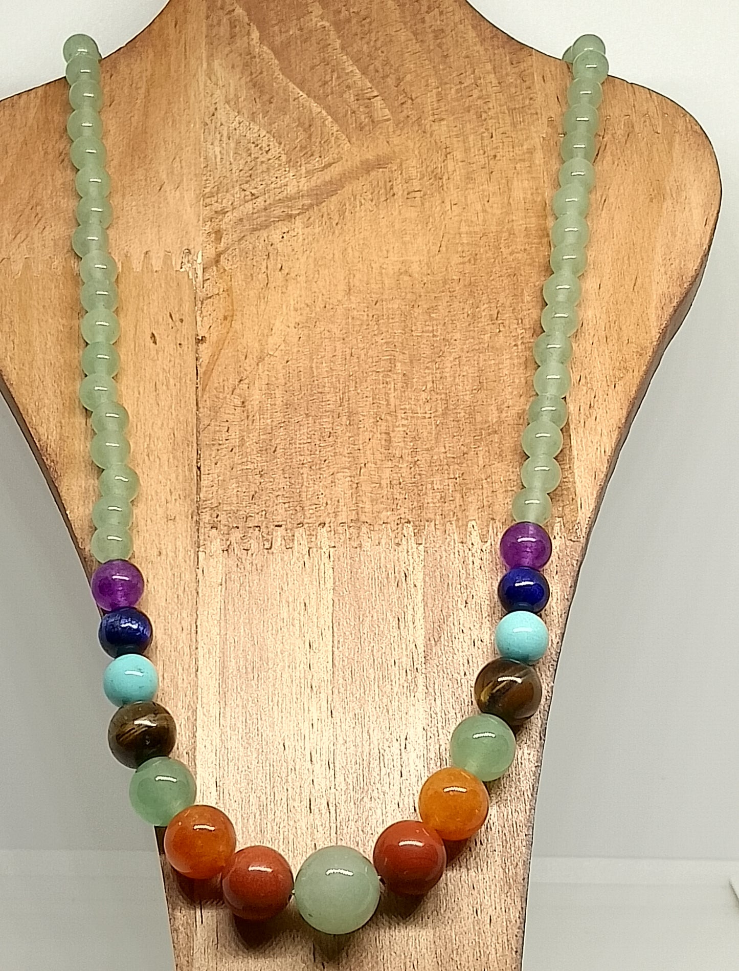 Collier 7 chakras en aventurine