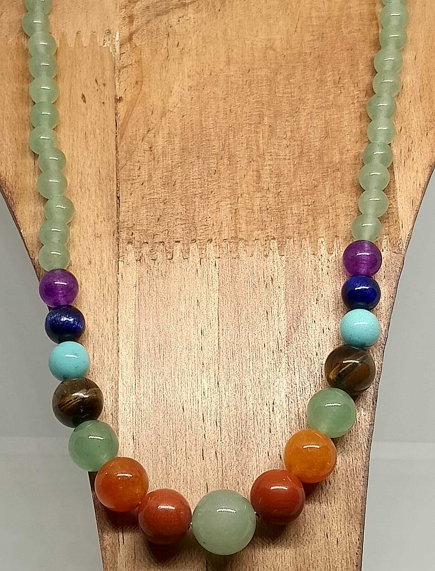 Collier 7 chakras en aventurine