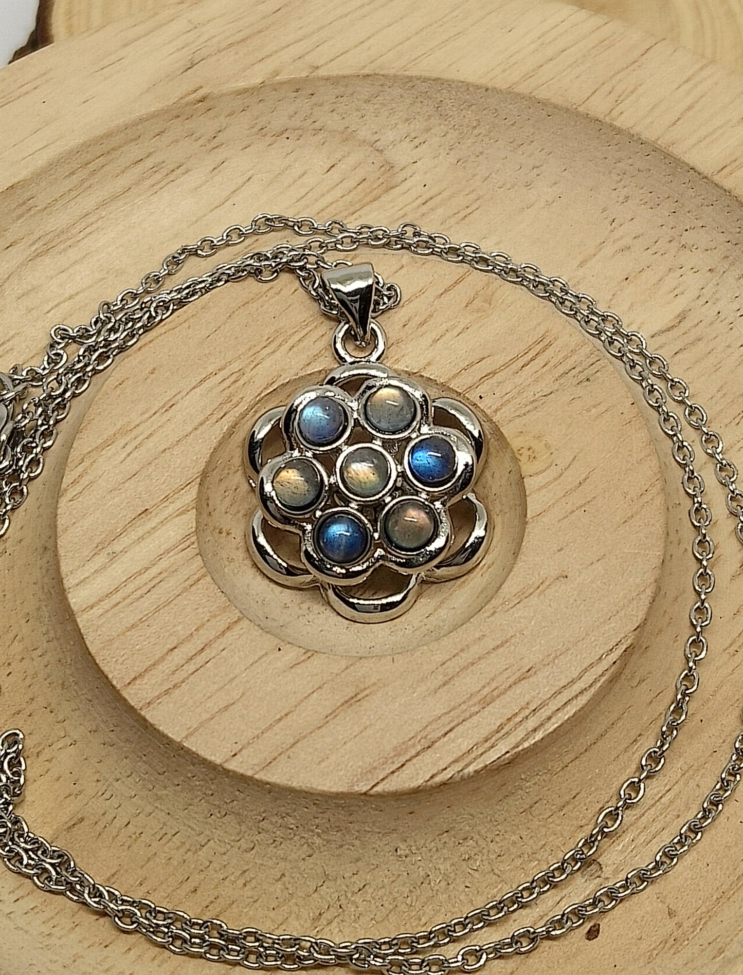 Collier amovible en labradorite