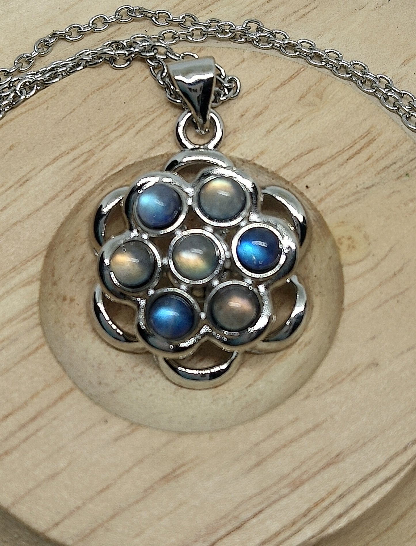 Collier amovible en labradorite