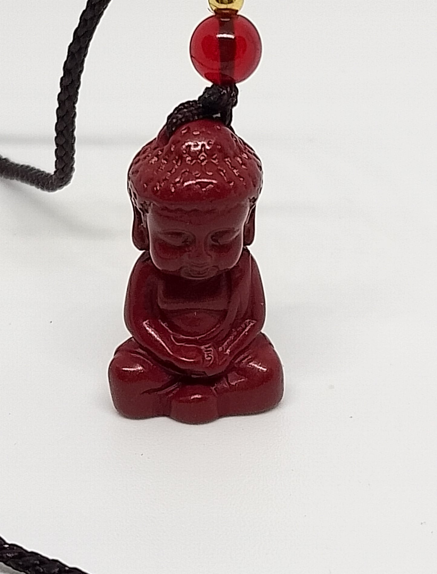 Collier Bouddha en cinabre