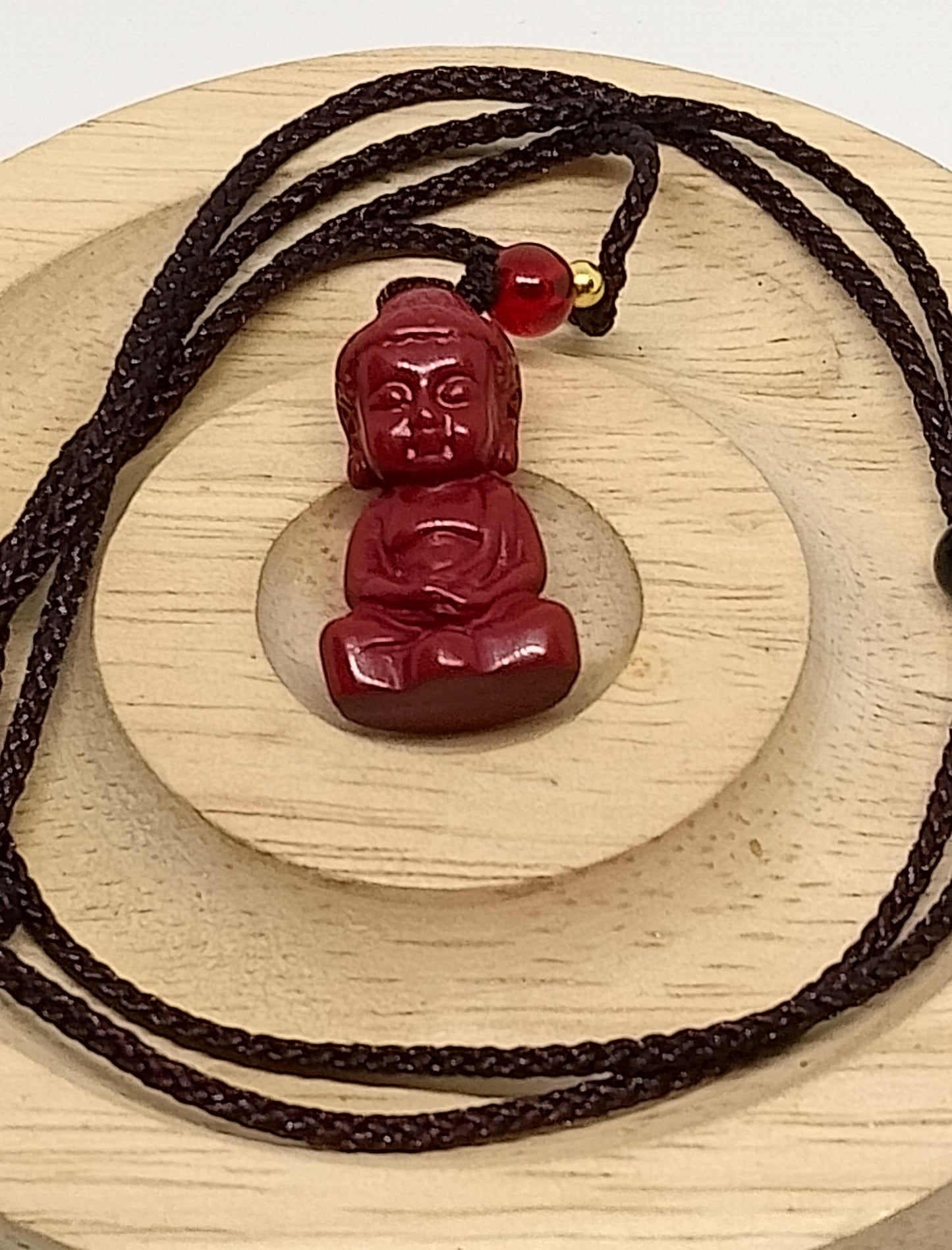 Collier Bouddha en cinabre