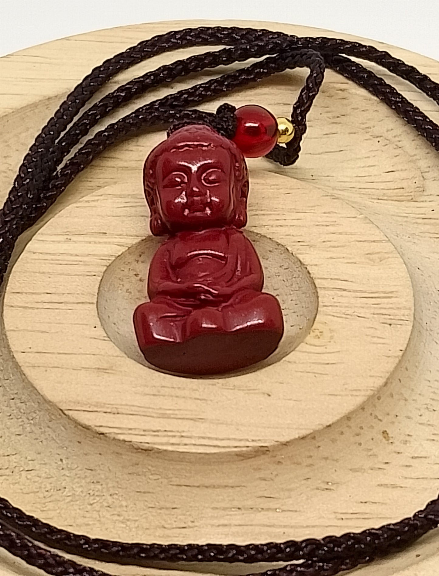 Collier Bouddha en cinabre