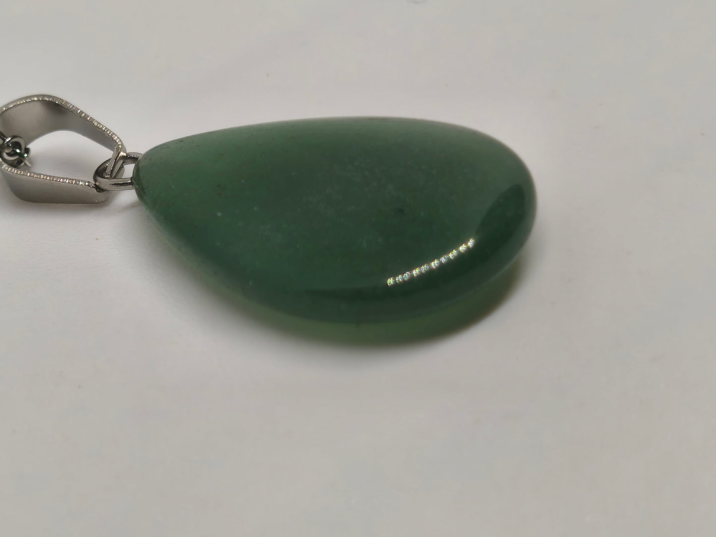 collier et boucles d'oreilles gouttes en aventurine