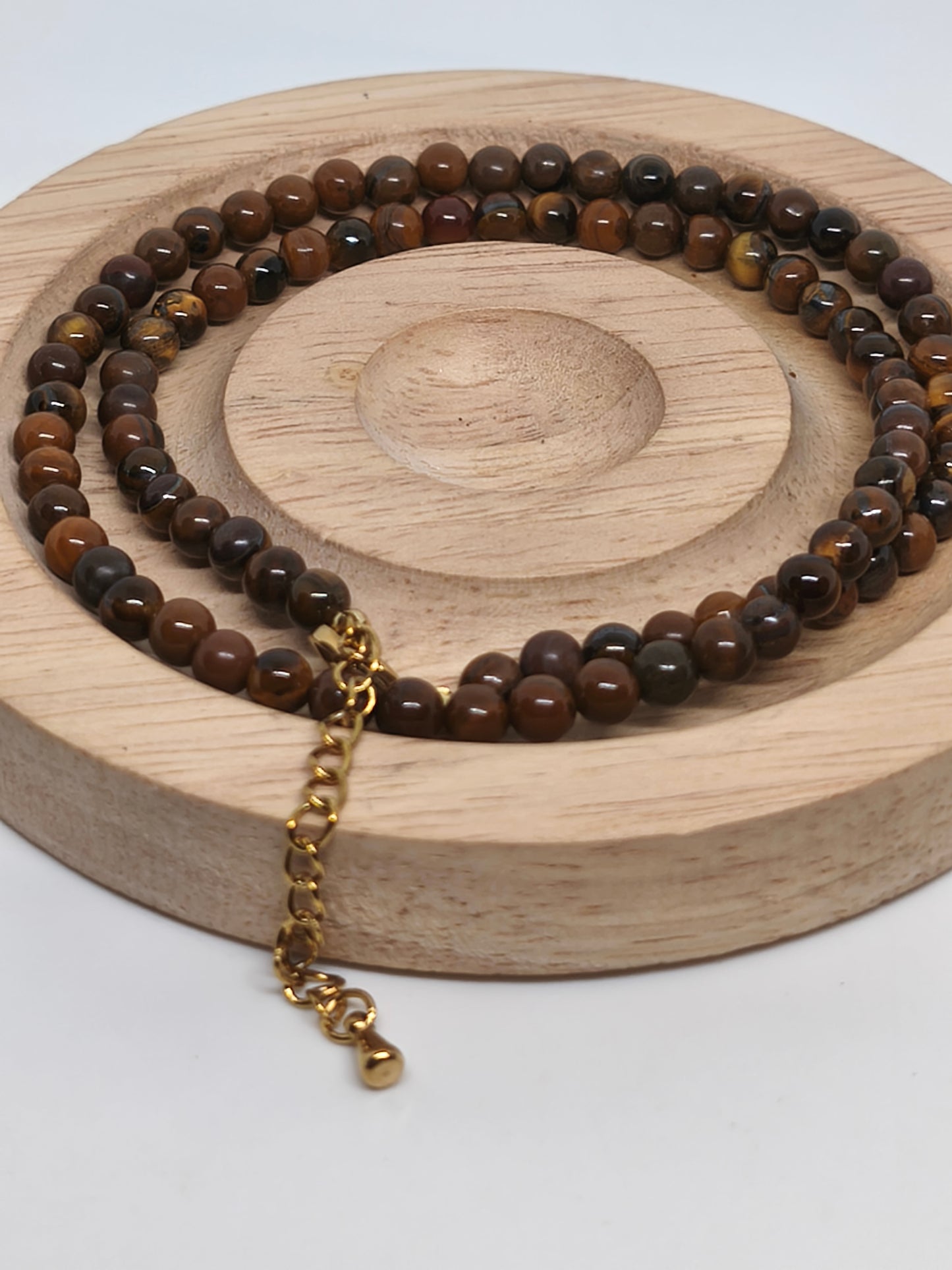Collier en oeil de tigre 6mm