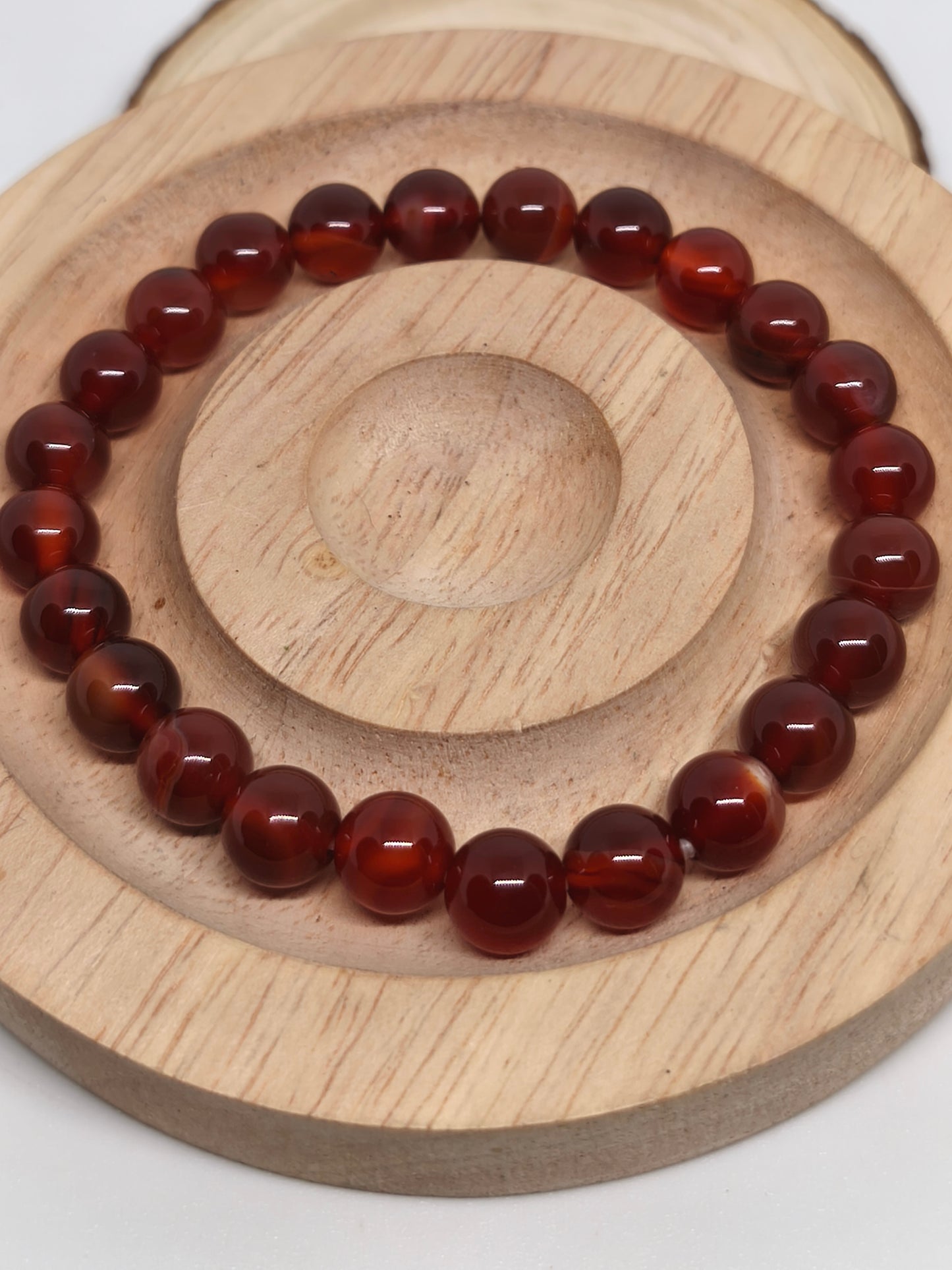 Bracelet en cornaline 8mm