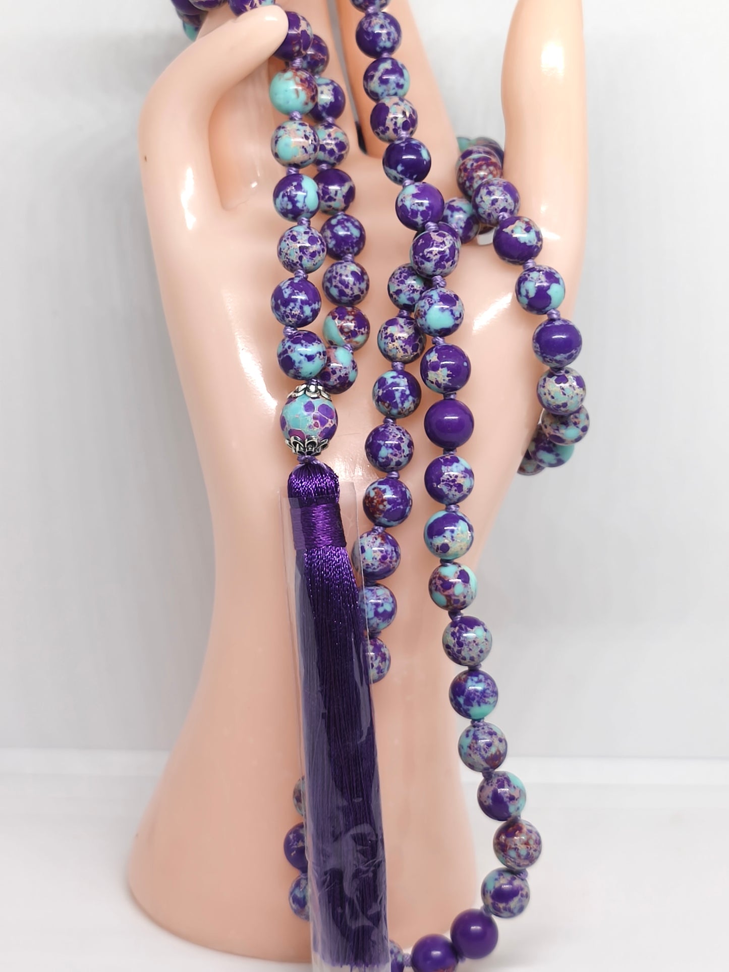 Collier Mala en calsilice 8mm