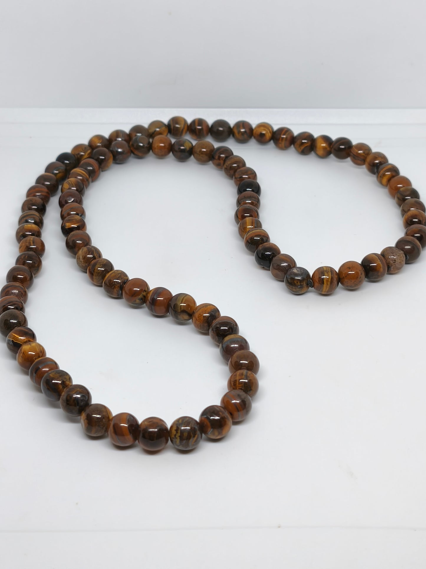 Collier en oeil de tigre 6mm