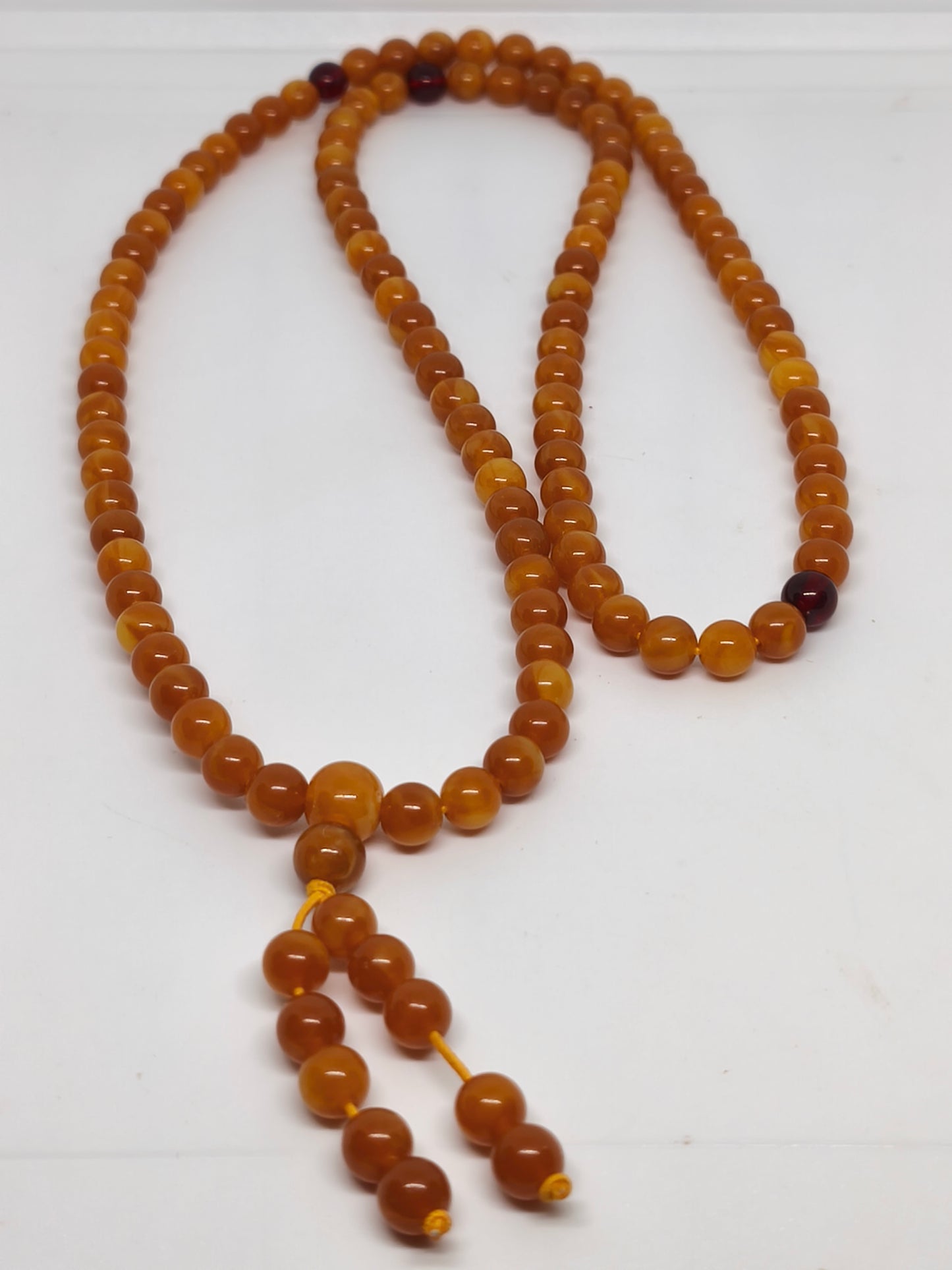 Collier Mala en ambre cire d'abeilles