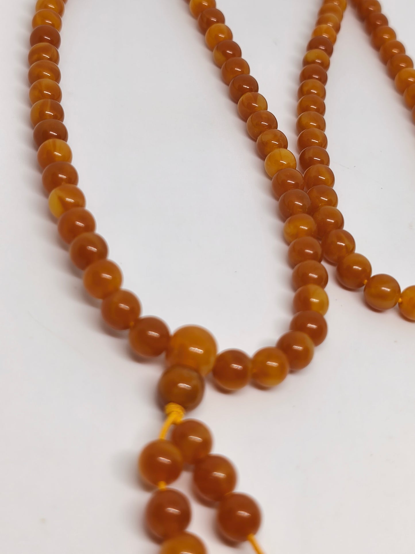 Collier Mala en ambre cire d'abeilles