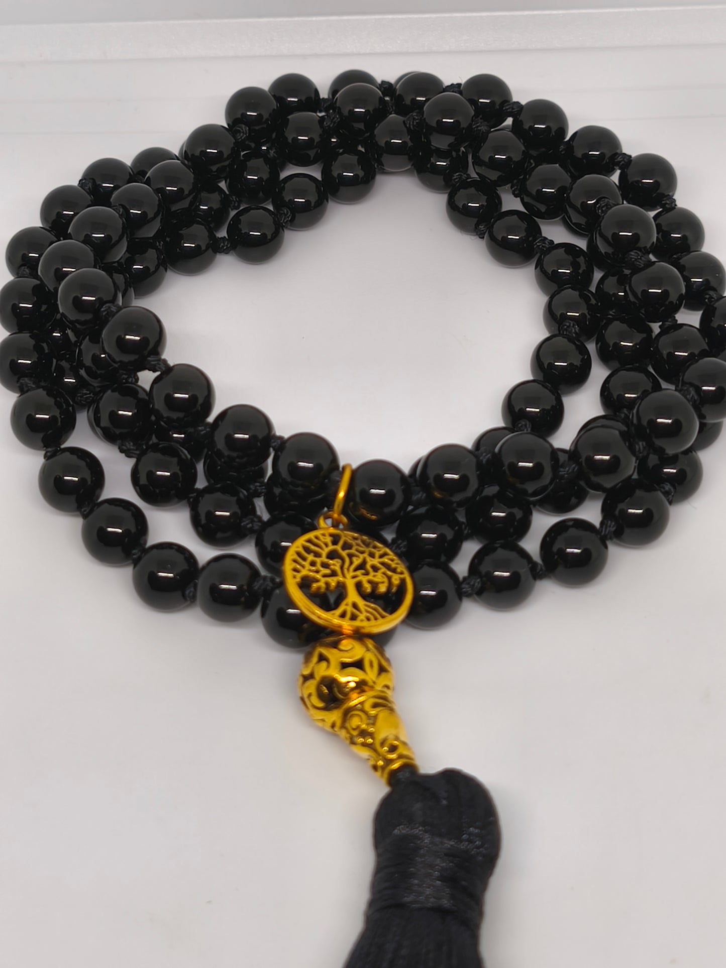 Collier Mala en agate 8mm