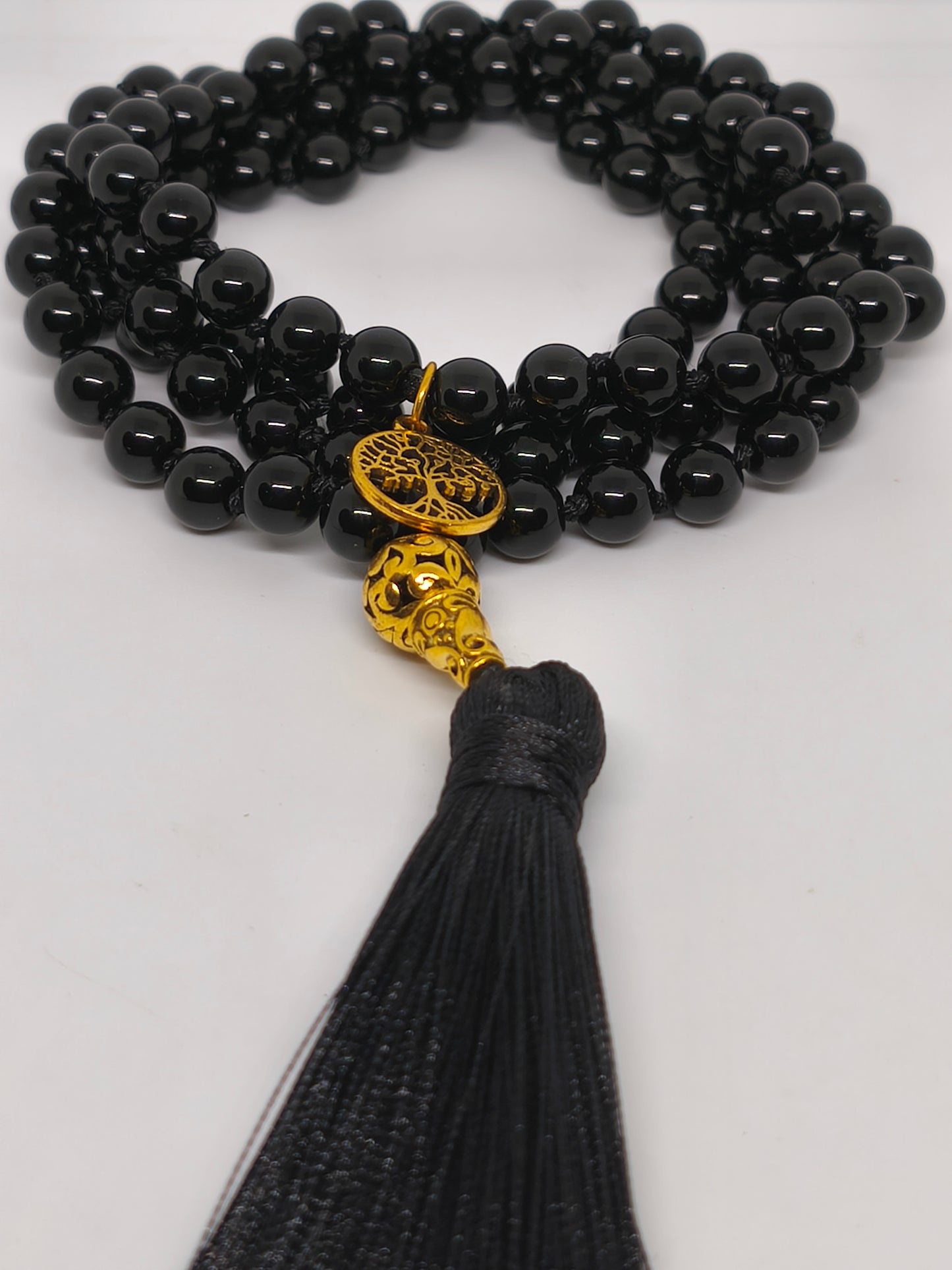 Collier Mala en agate 8mm