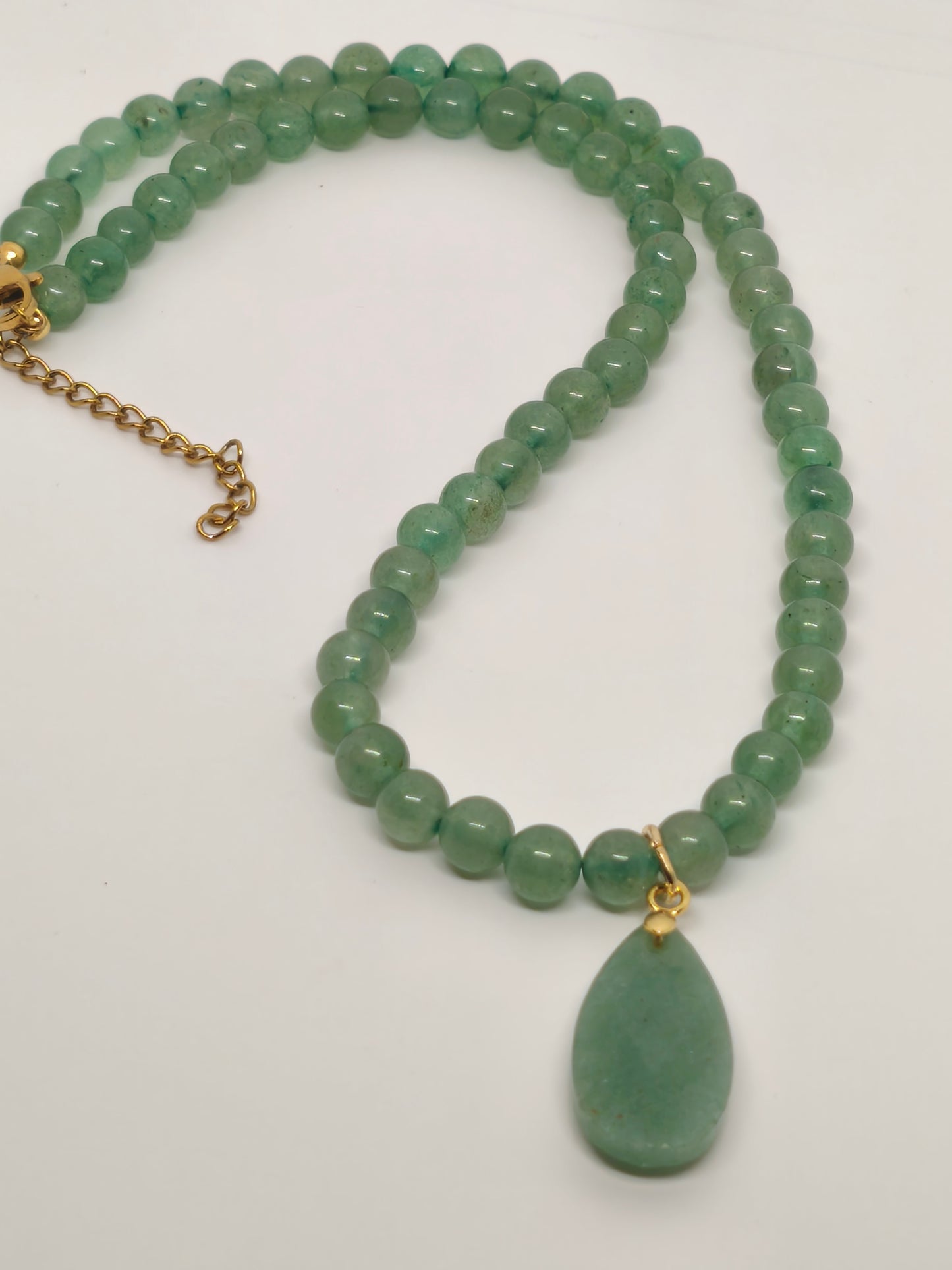 Collier en aventurine verte 6mm