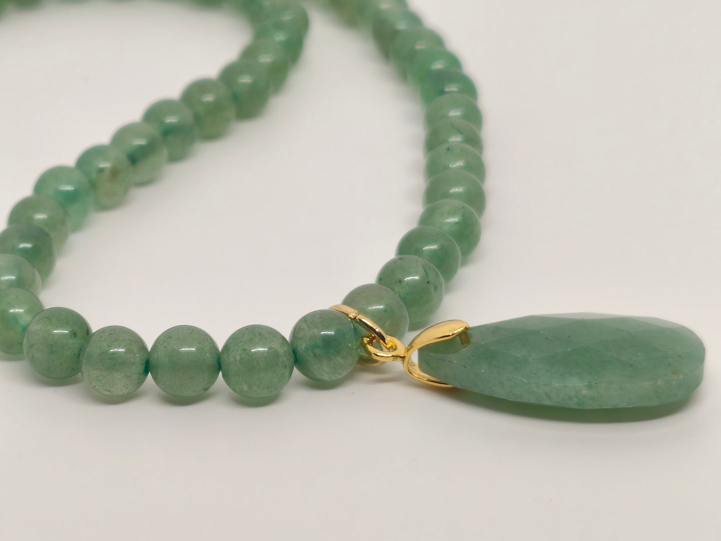 Collier en aventurine verte 6mm