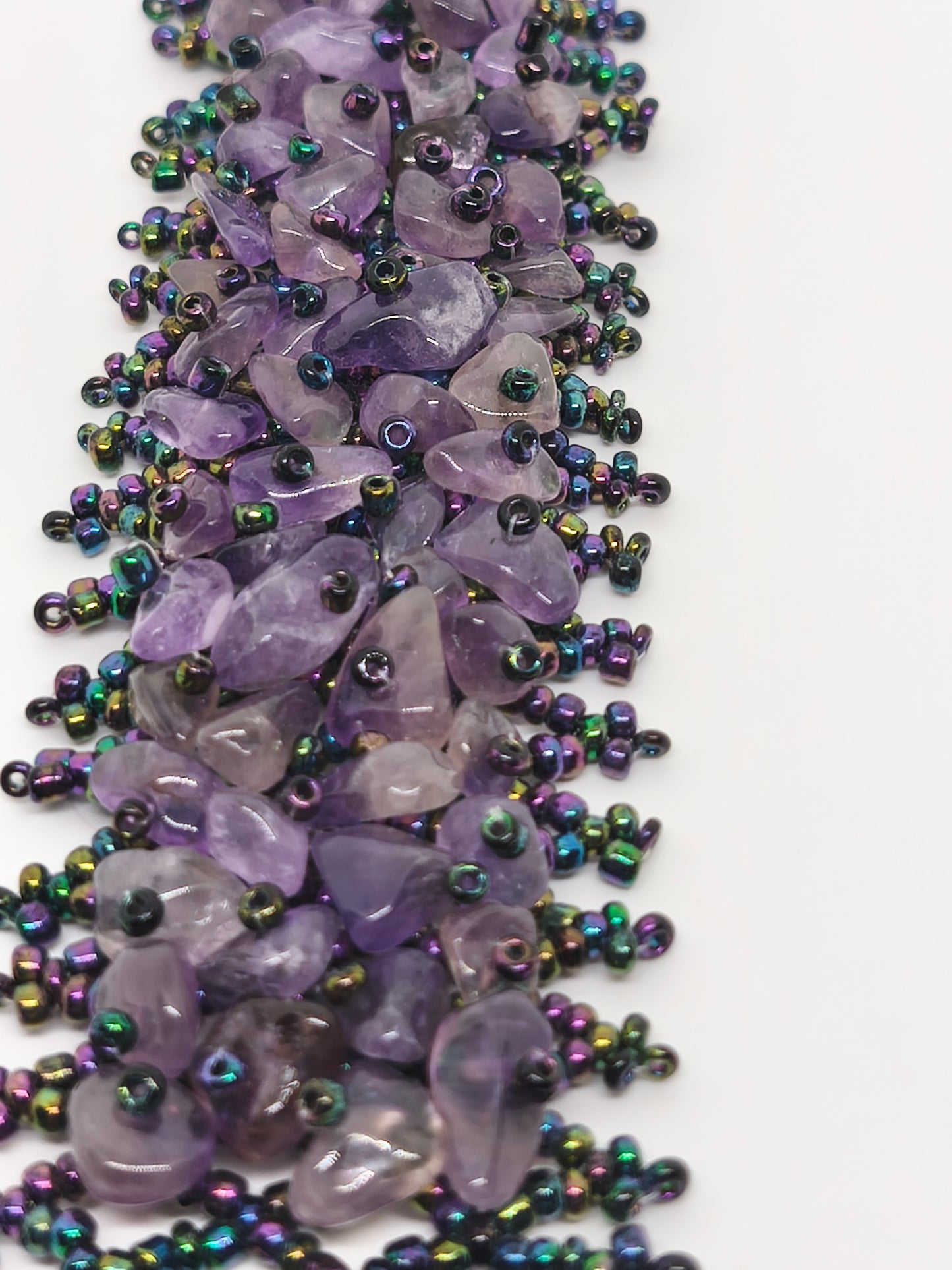 Bracelet en chips de pierre d'améthyste