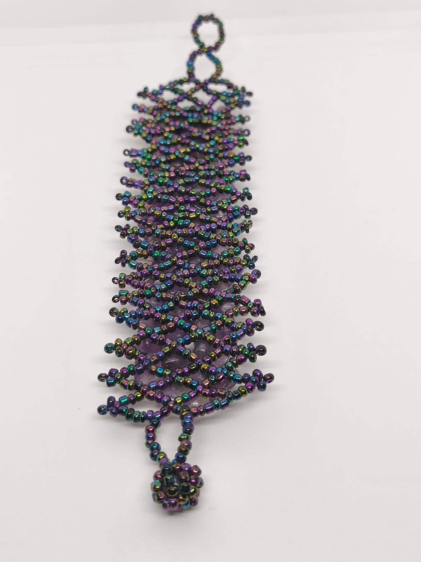 Bracelet en chips de pierre d'améthyste