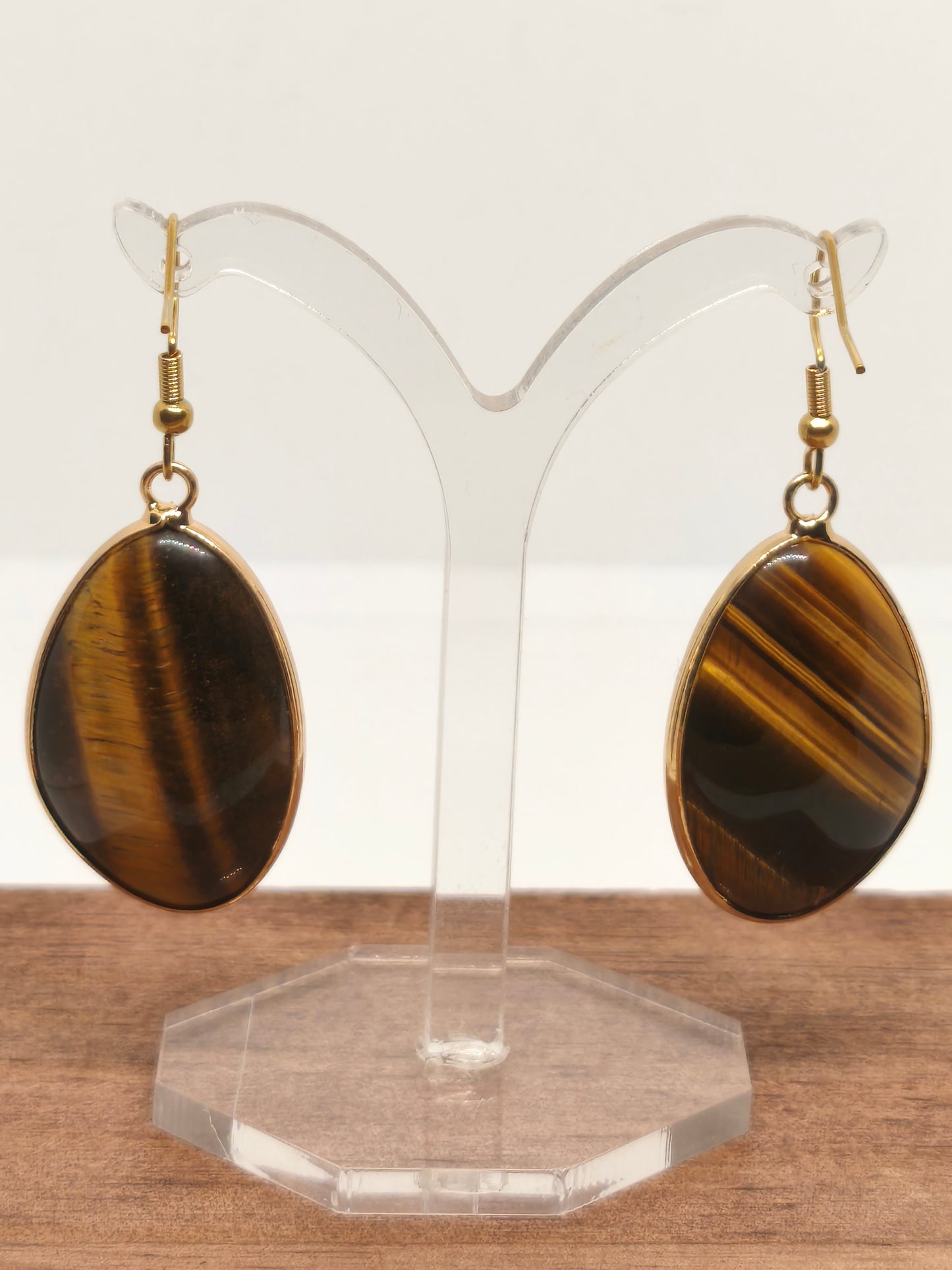 Boucles d'oreilles en œil de tigre