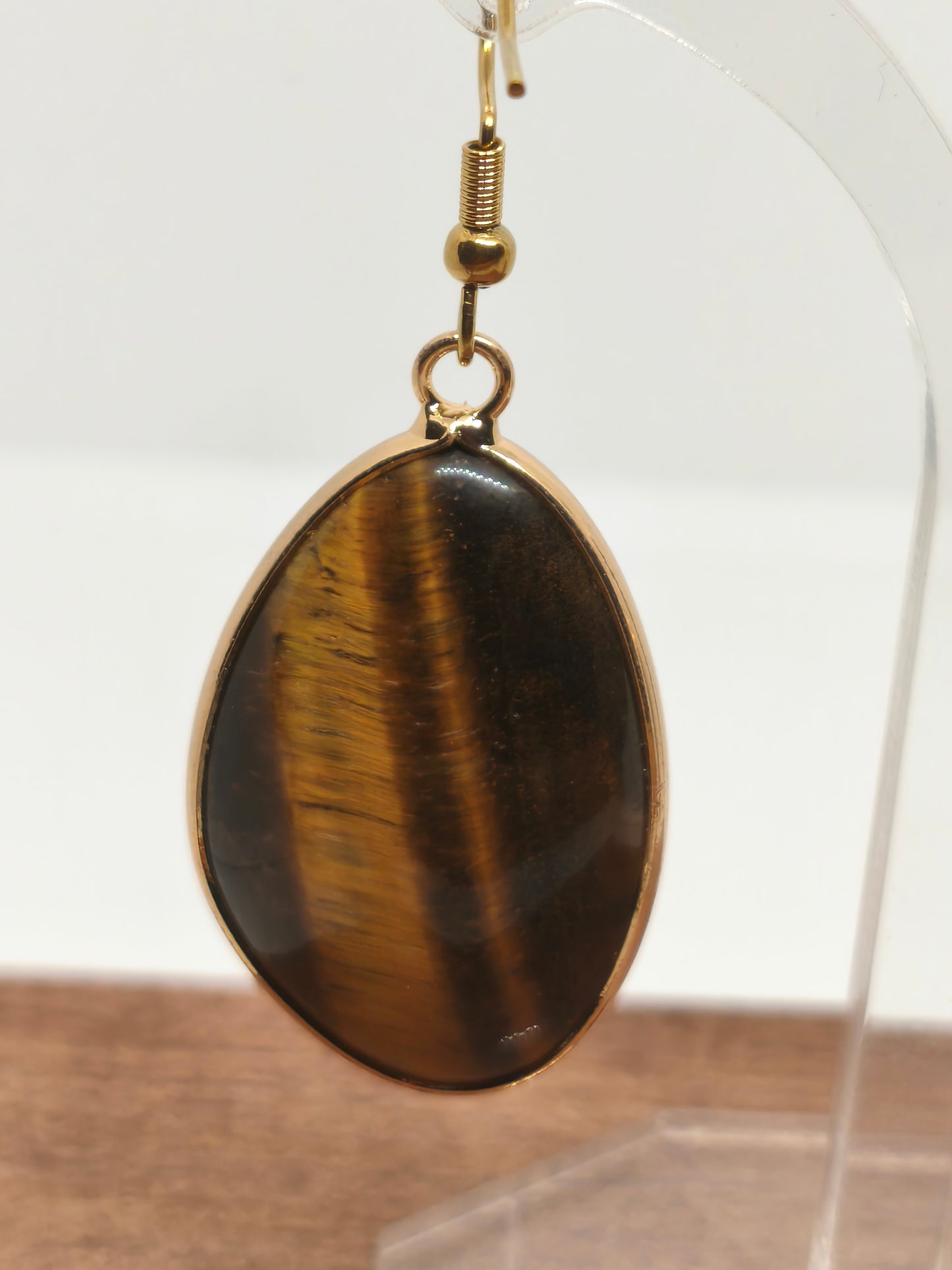 Boucles d'oreilles en œil de tigre