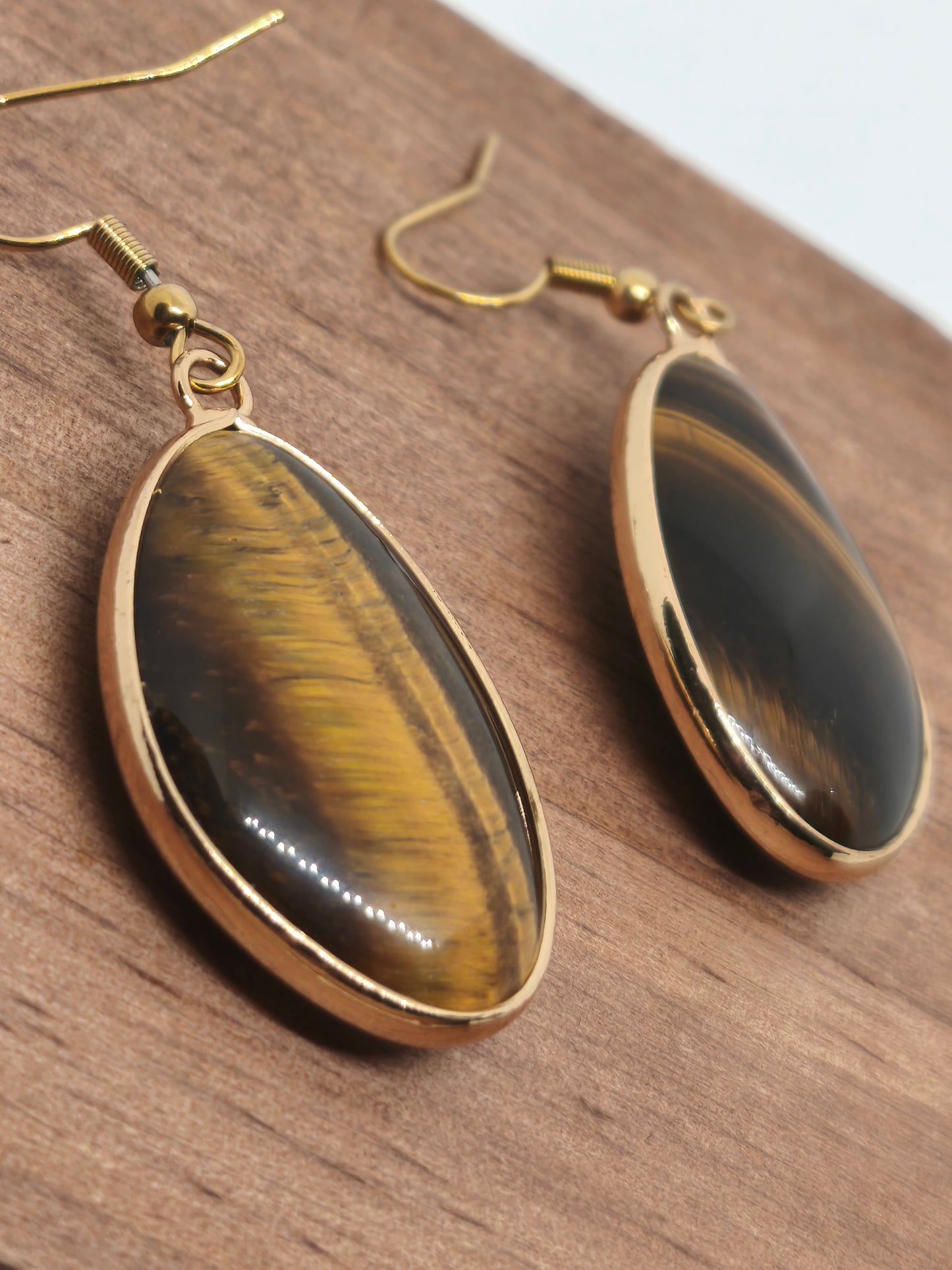 Boucles d'oreilles en œil de tigre