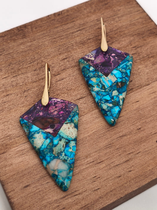 Boucles d'oreilles en variscite