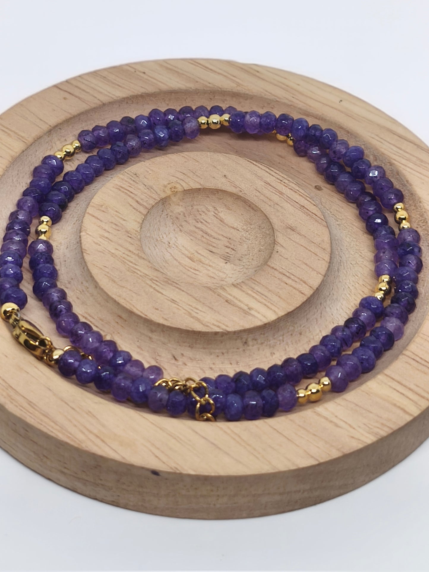 Collier en améthyste facette 4mm