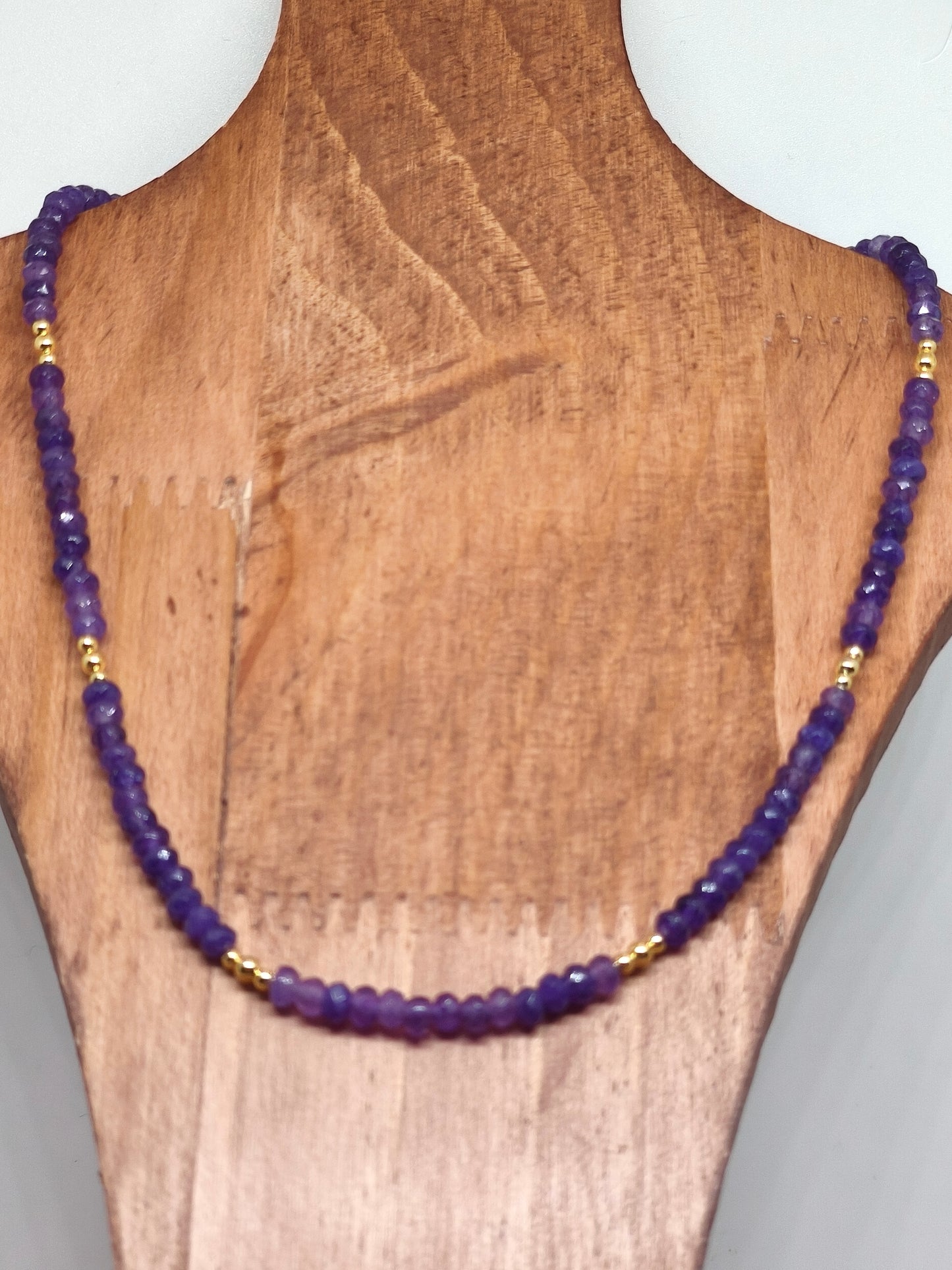 Collier en améthyste facette 4mm