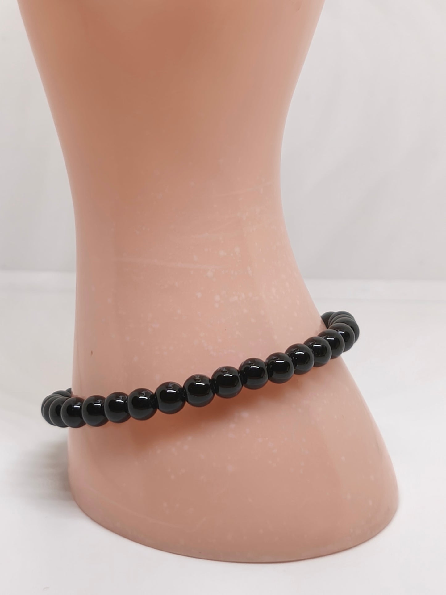 Bracelet en onyx noire 6mm