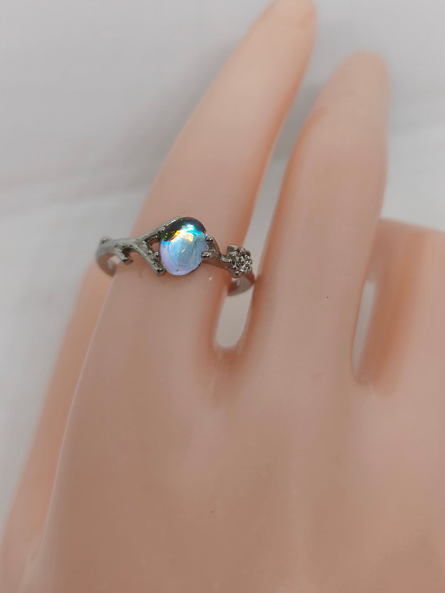 Bague en pierre de lune 19mm