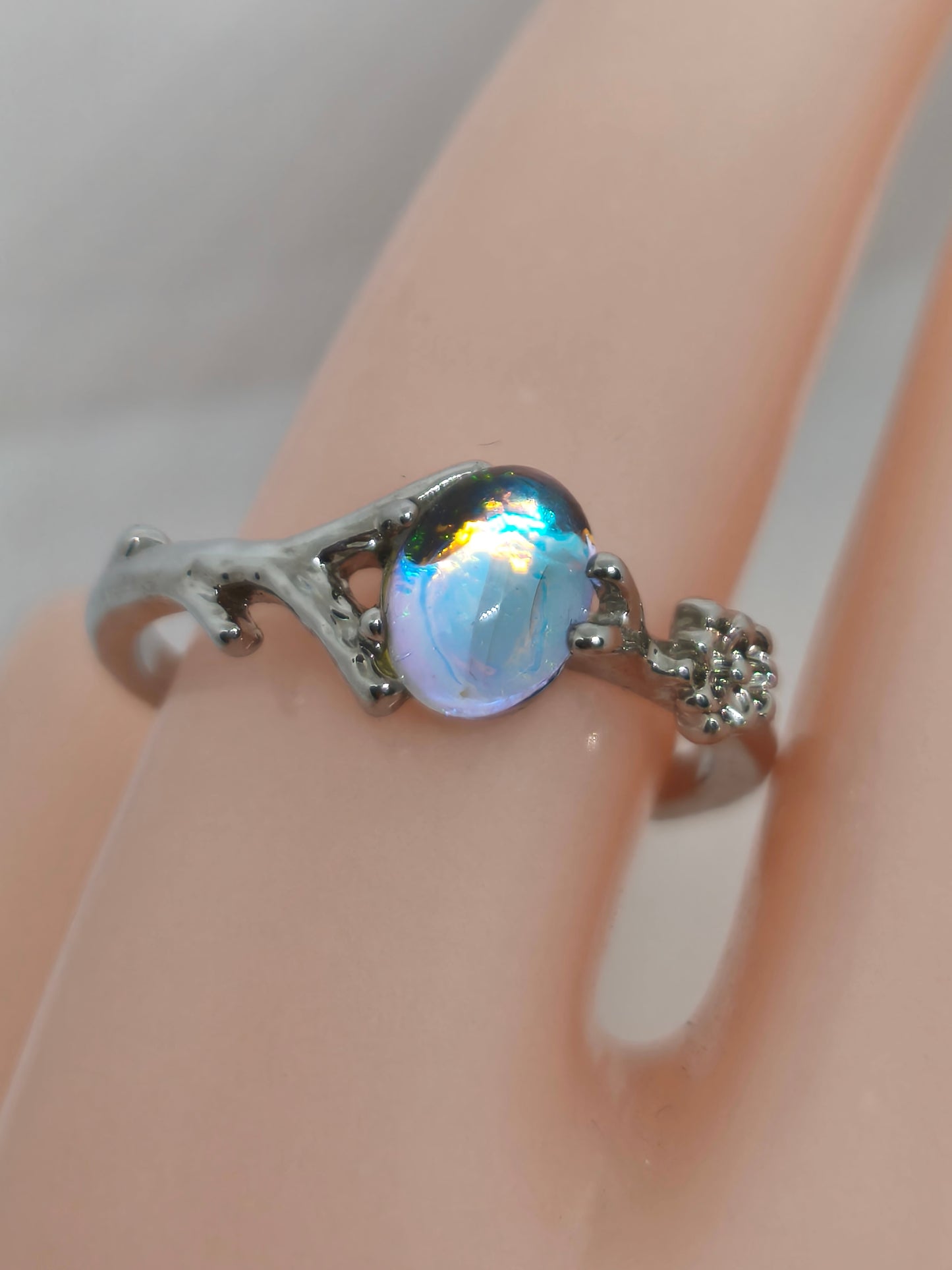 Bague en pierre de lune 19mm