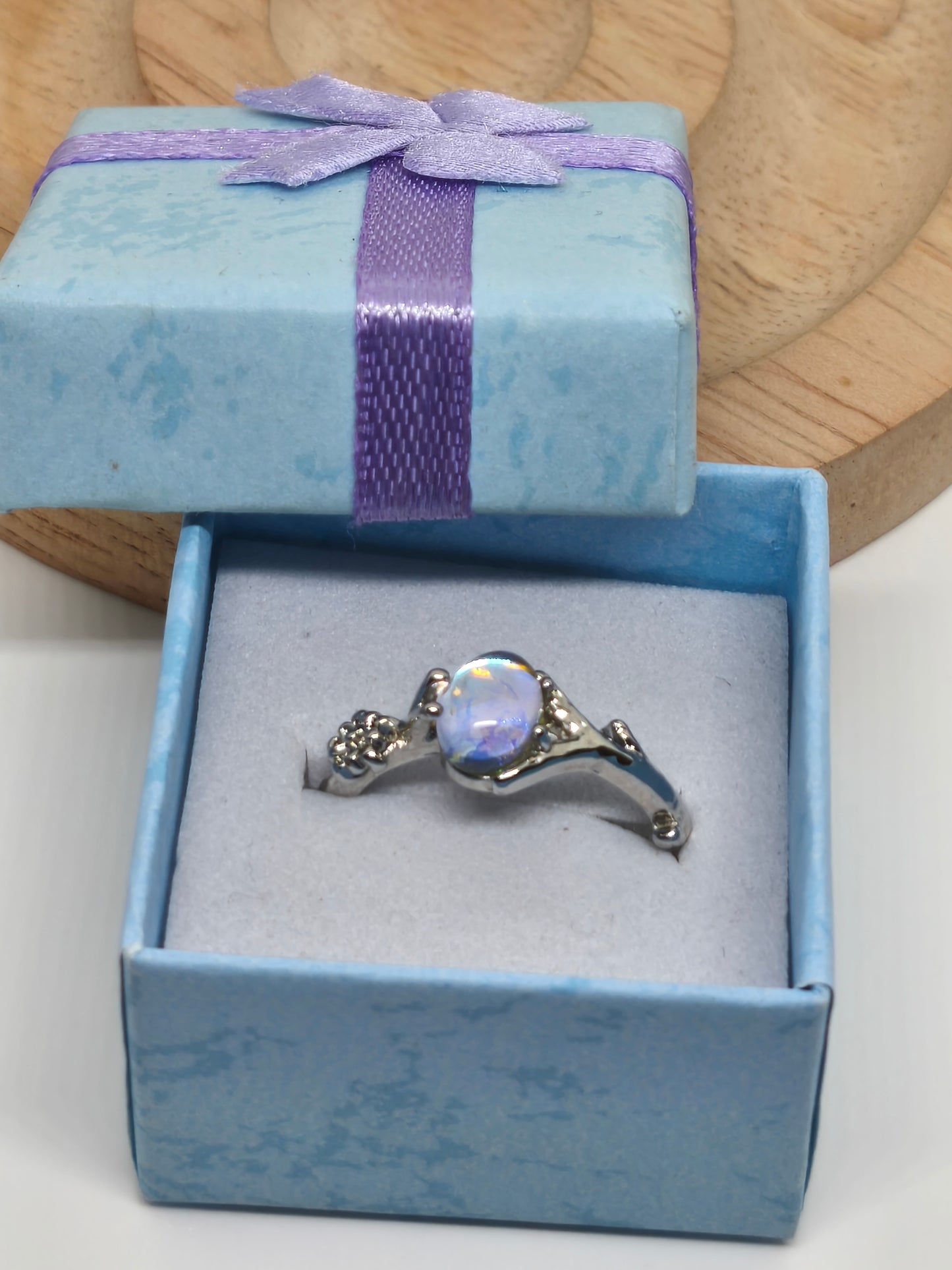 Bague en pierre de lune 19mm