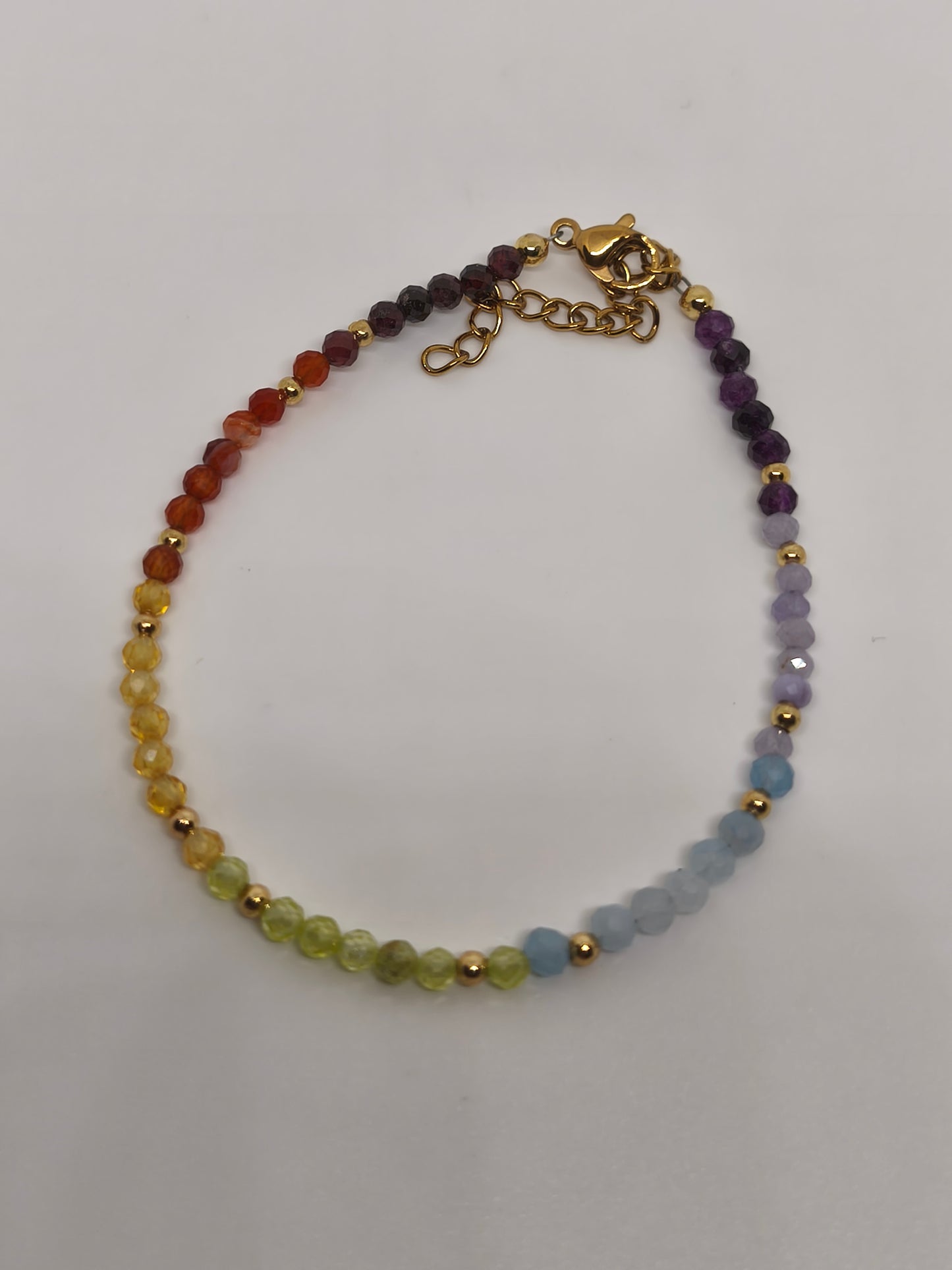 Bracelet en multiperles facettes naturelles de 2mm