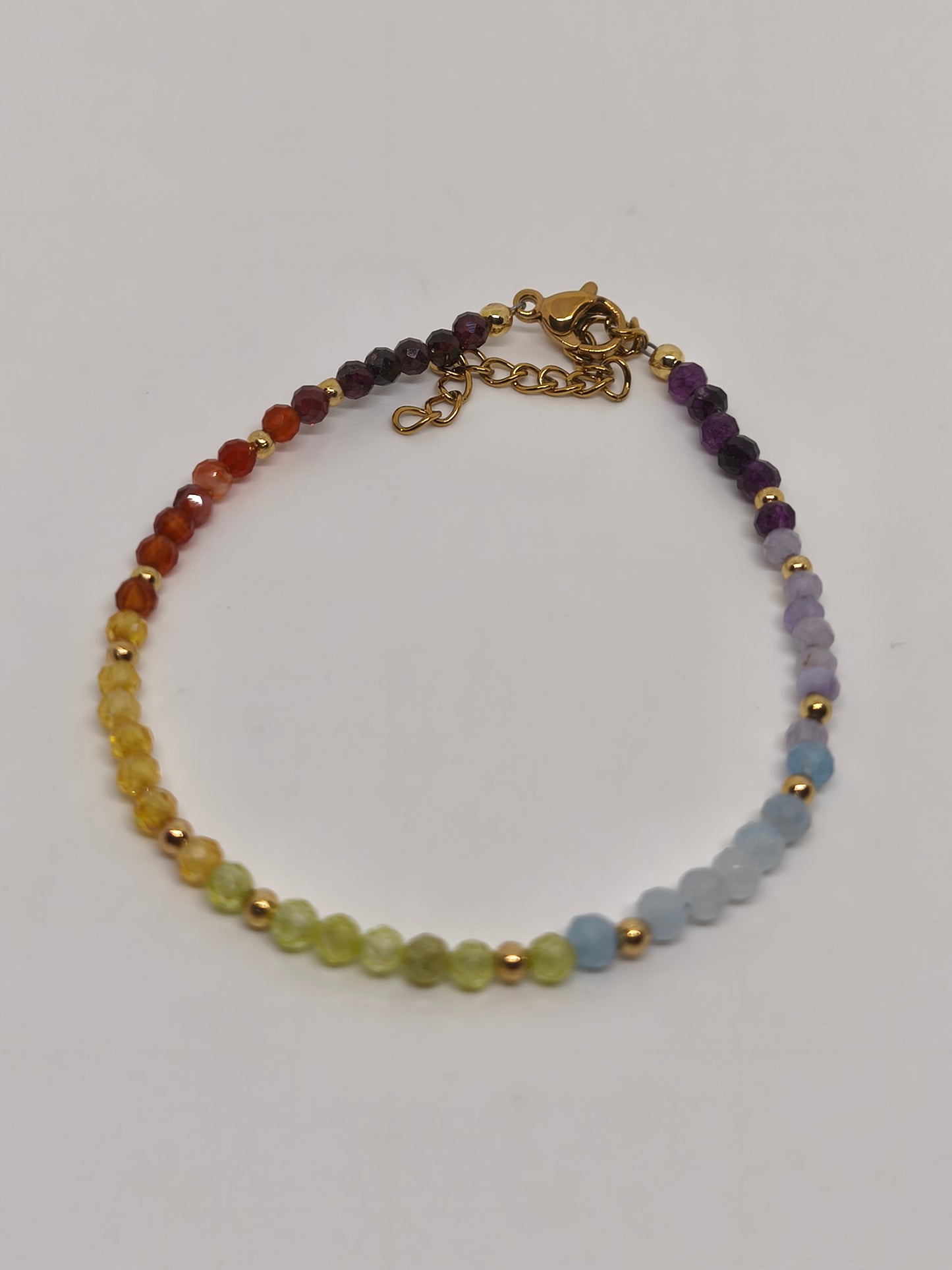 Bracelet en multiperles facettes naturelles de 2mm