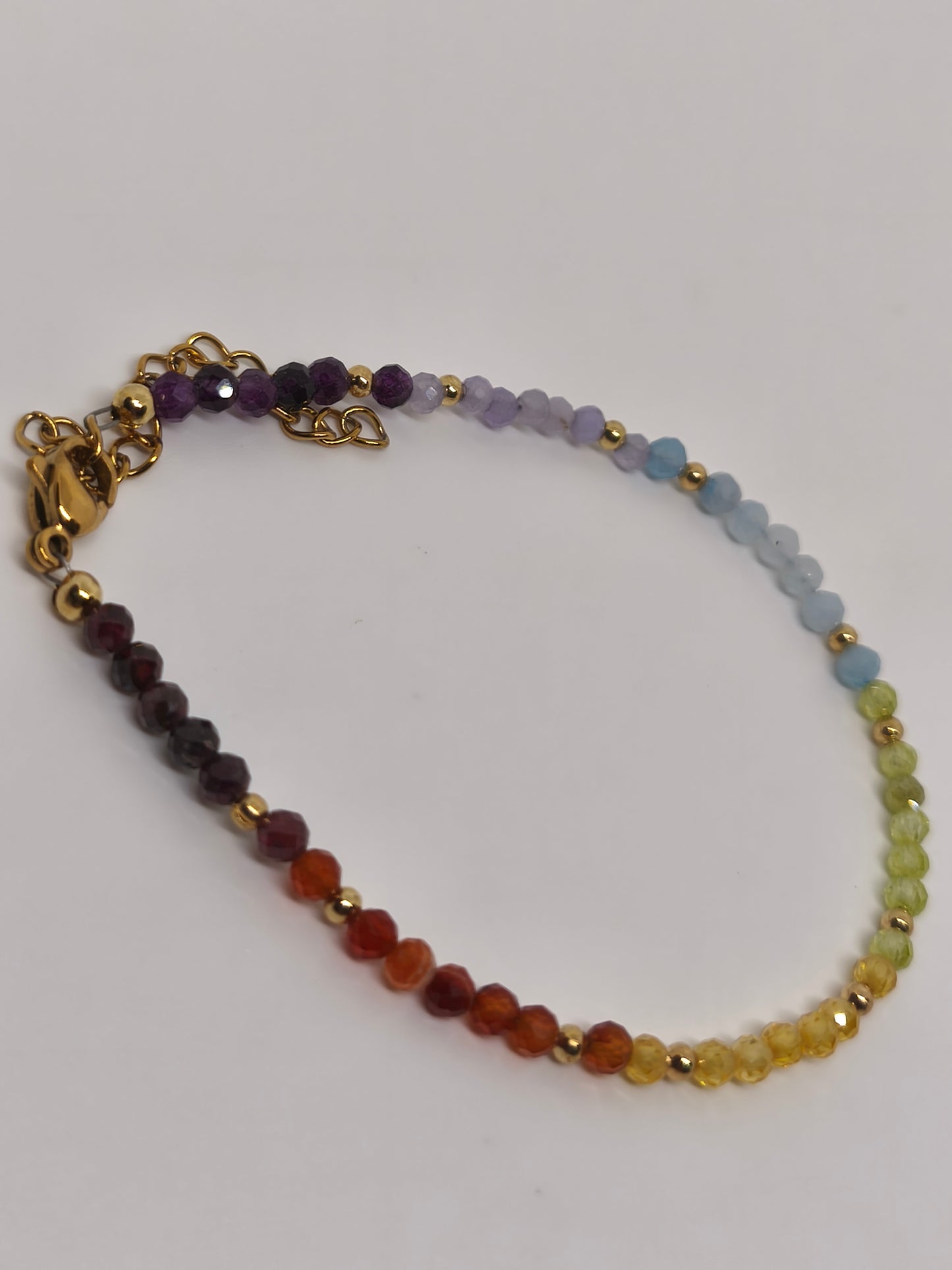 Bracelet en multiperles facettes naturelles de 2mm