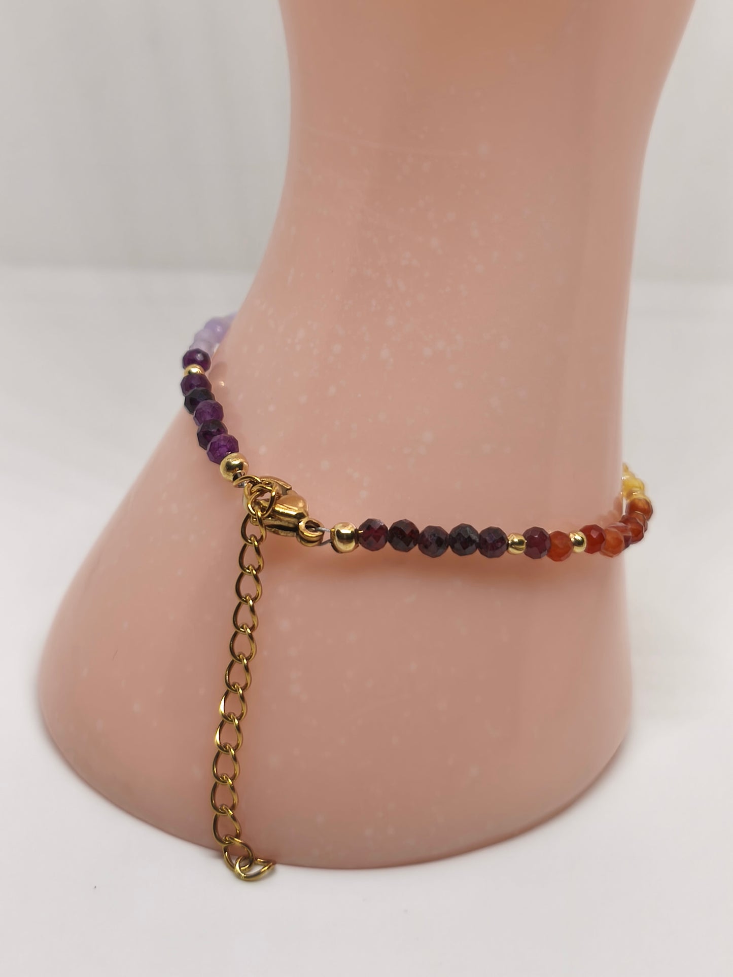 Bracelet en multiperles facettes naturelles de 2mm